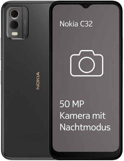 Nokia C32, 3+64GB Smartphone (16,56 cm/6,52 Zoll, 64 GB Speicherplatz, 50 MP Kamera)