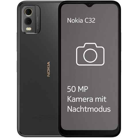 Nokia C32, 3+64GB Smartphone (16,56 cm/6,52 Zoll, 64 GB Speicherplatz, 50 MP Kamera)