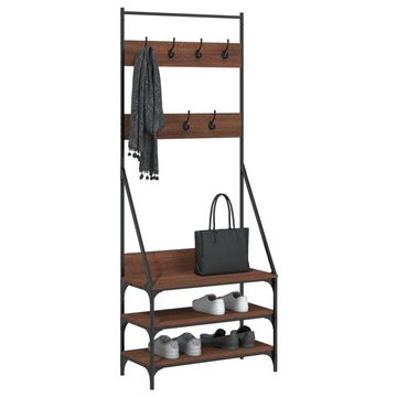 vidaXL Garderobe Kleiderständer mit Schuhablage Braun Eichen-Optik 72x34x184 cm