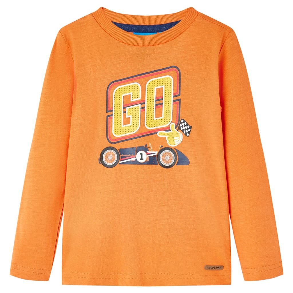Langarmshirt Kinder-Langarmshirt Dunkelorange 104