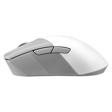 Asus Gladius III Wireless AimPoint White RGB Gaming-Maus (Funk, kabelgebunden, Bluetooth, optischer Sensor 36.000 dpi weiß)