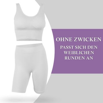 hemmy Fashion Miederslip Komfort Set (Slip + BH) Figurformende Miederhose + Komfort BH mit Push Up ohne Bügel Shaping