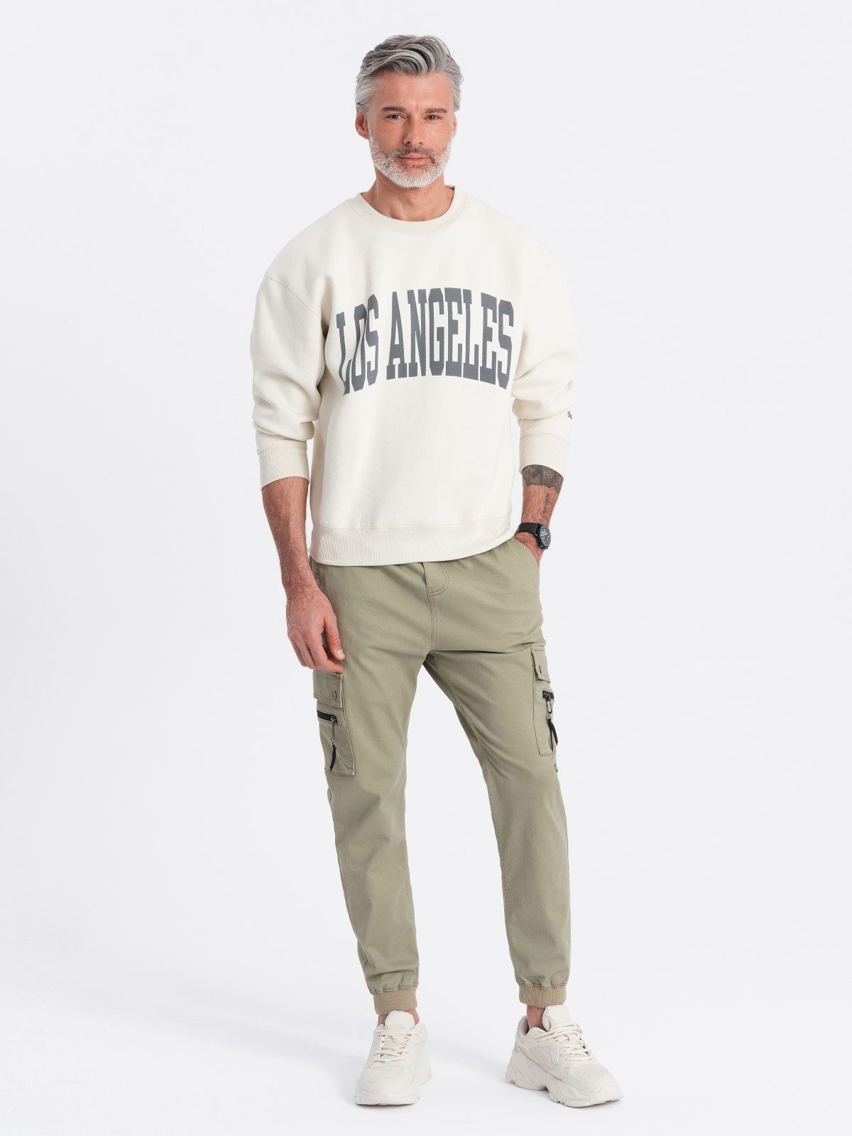 OMBRE Cargohose Herren Cargo-Hose mit Reißverschlusstaschen günstig online kaufen