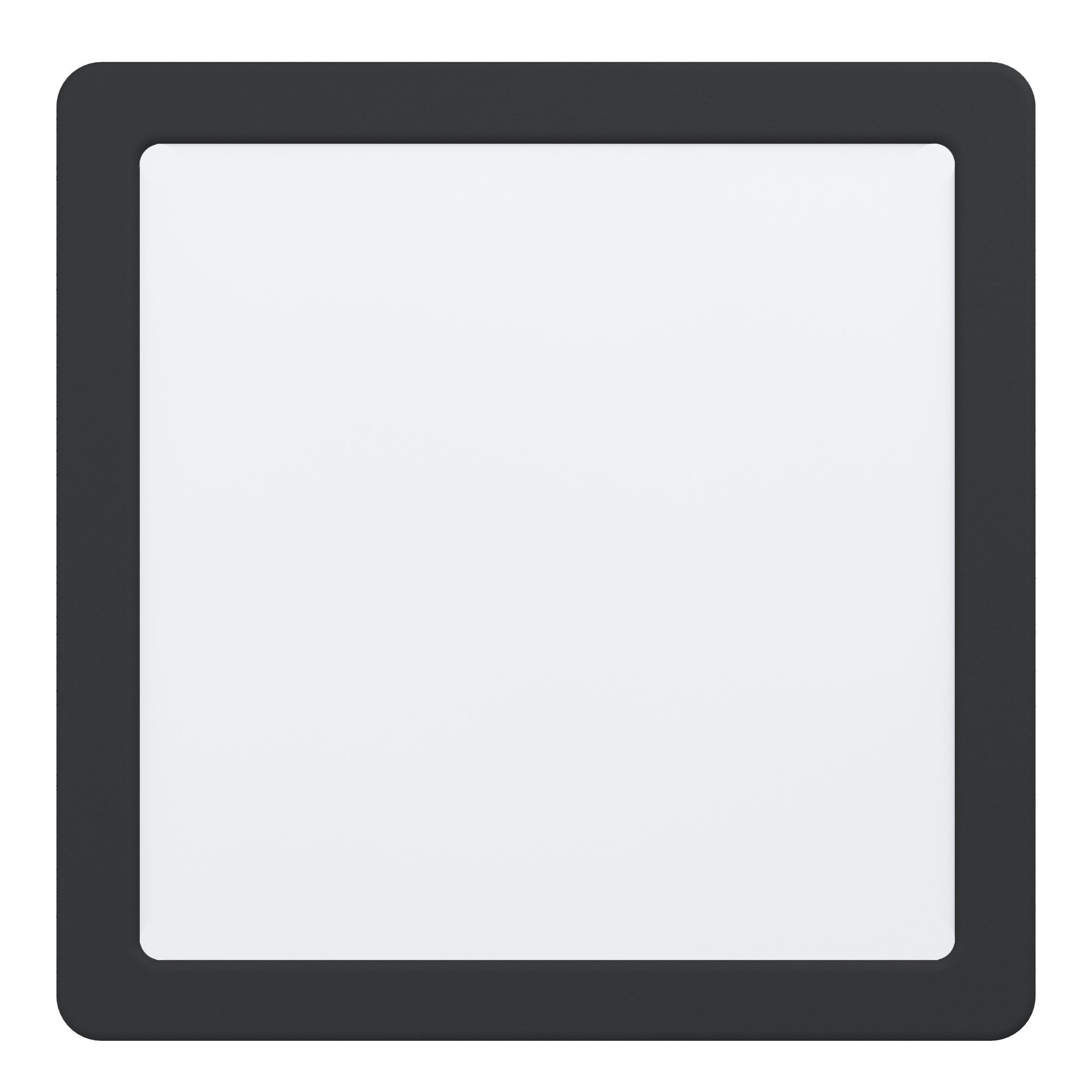 EGLO LED Einbauleuchte Fueva 5, Leuchtmittel inklusive, Einbauleuchte - L21,6 x B21,6 x ET26 cm - schwarz - 17W inkl.