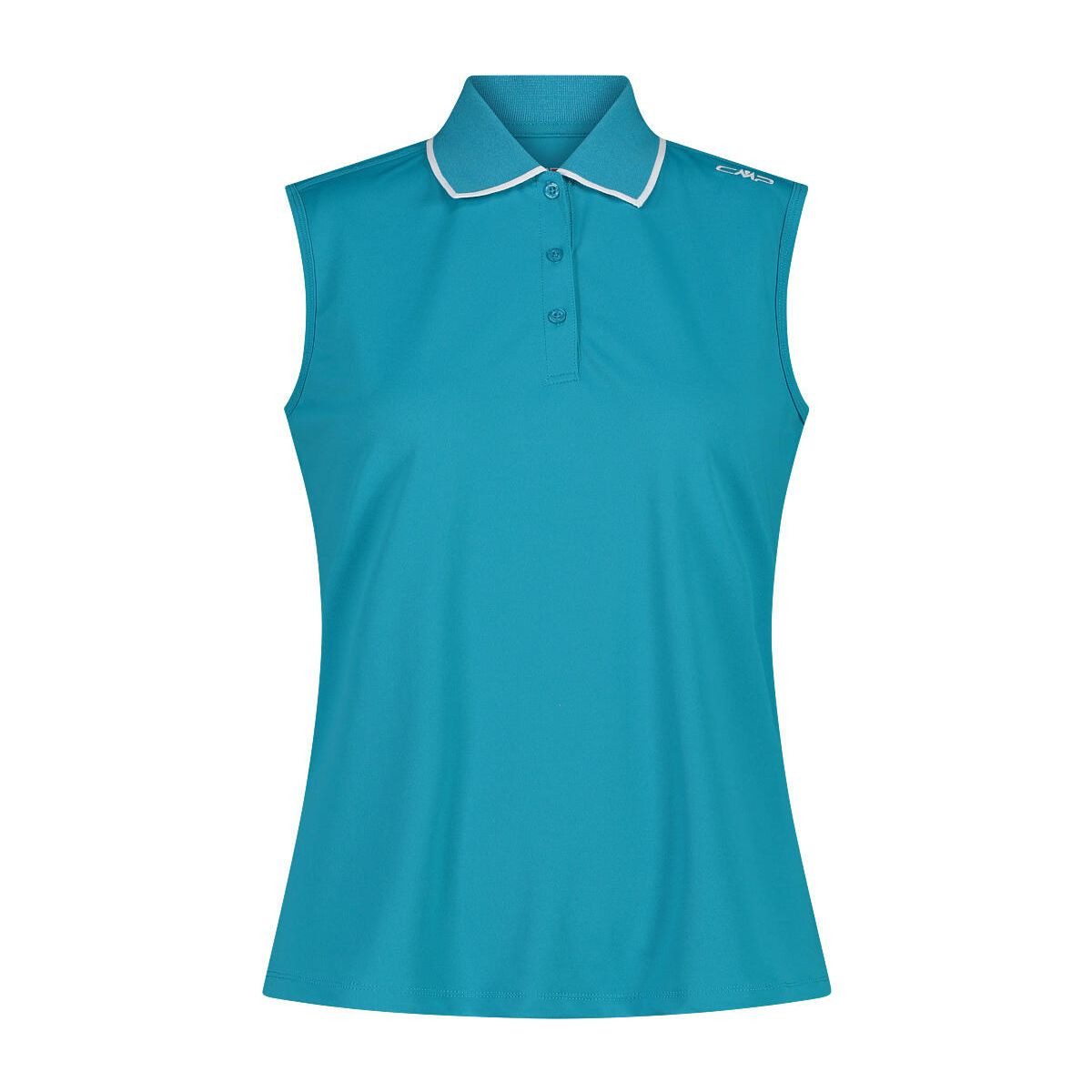 CMP Poloshirt Woman Polo Sleeveless Ärmelloses Poloshirt aus Stretch-Piqué, ideal für Sommeraktivitäten