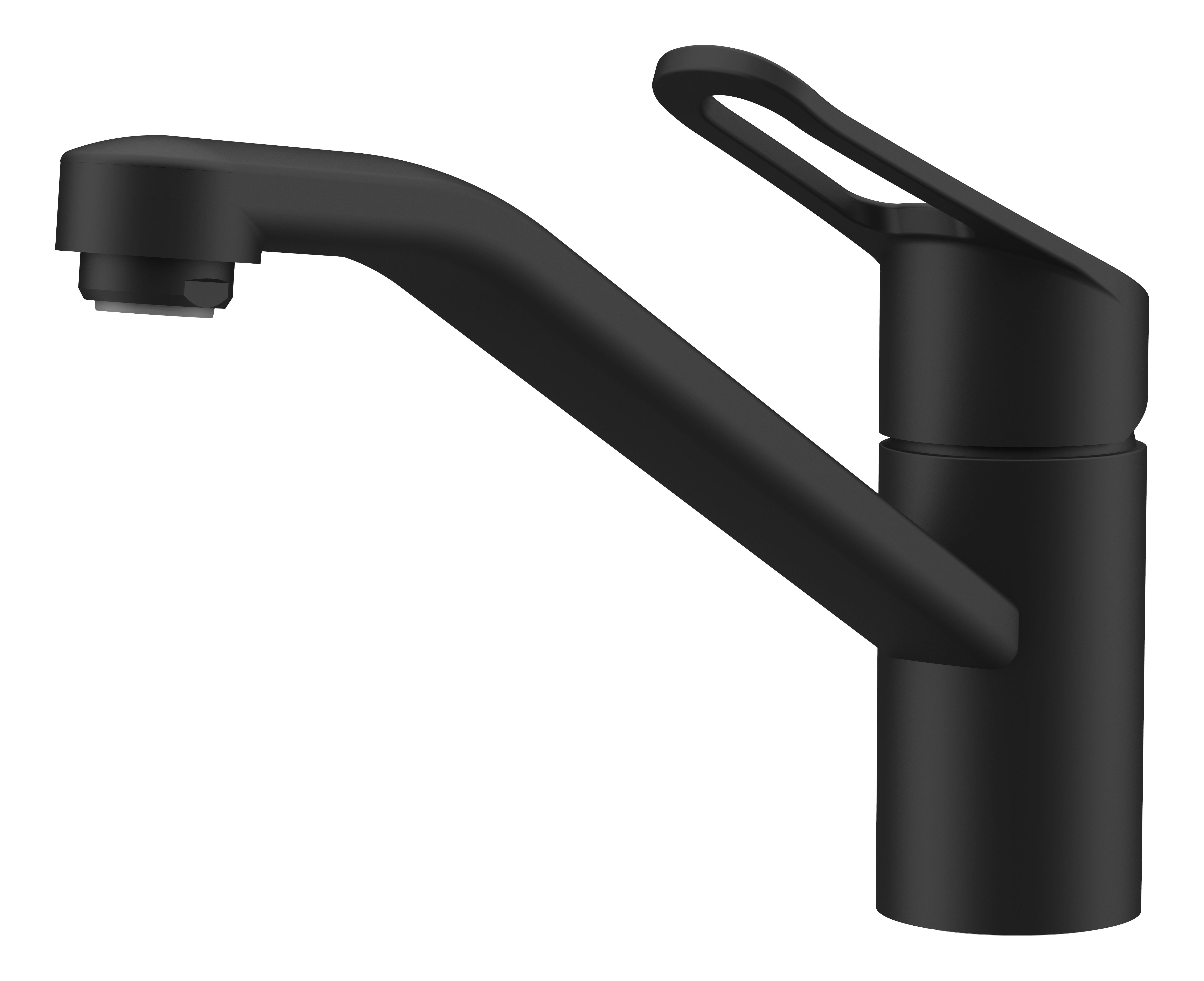 Lenz Küchenarmatur MILA (Küchenarmatur mit Anti Fingerabruck Oberfläche) schwenkbarer Auslauf