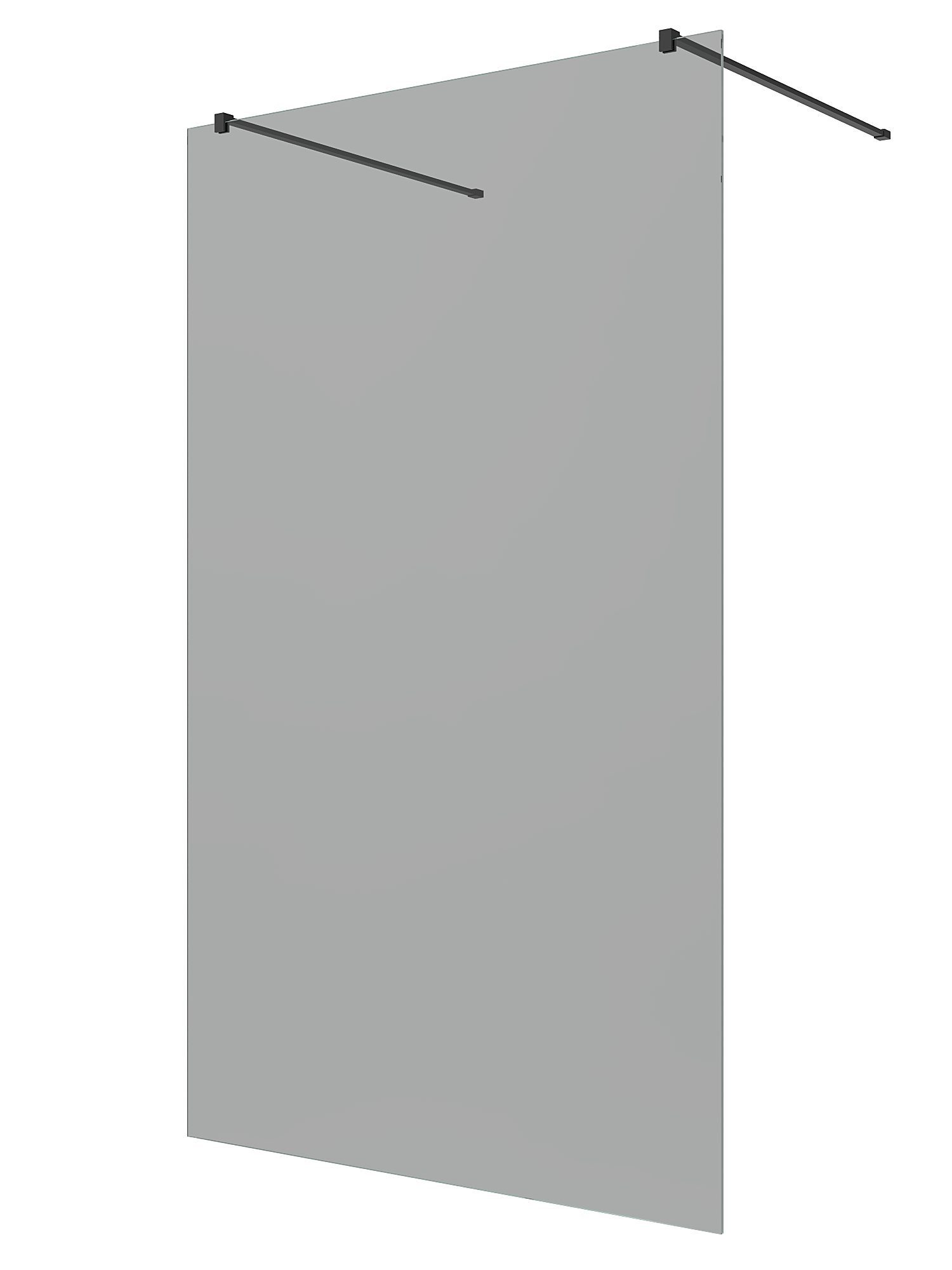 AQUABATOS Walk-in-Dusche Duschabtrennung schwarz Walk In Glas Glaswand Begehbare Dusche, Einscheibensicherheitsglas