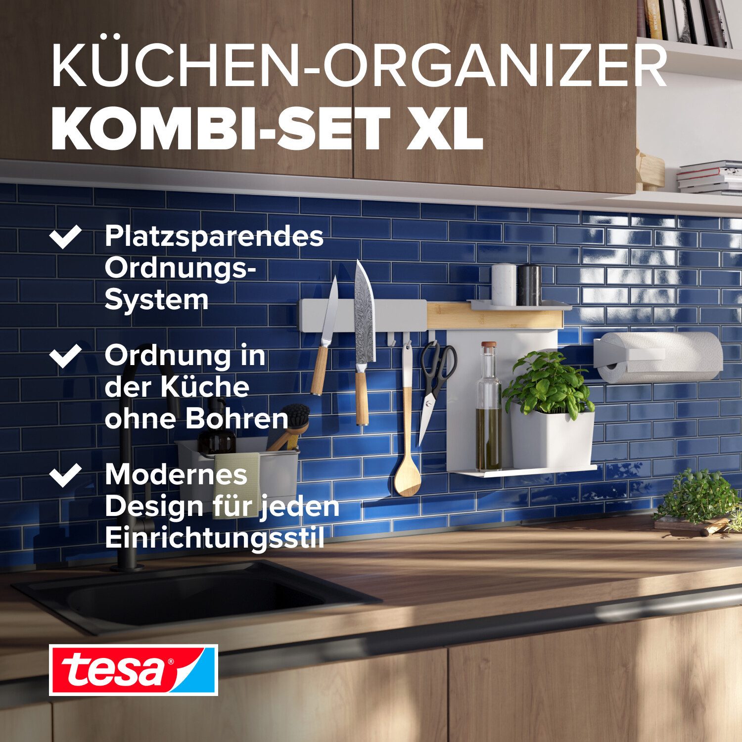 tesa Hakenleiste tesa Küchen-Organizer Kombi-Set XL günstig online kaufen