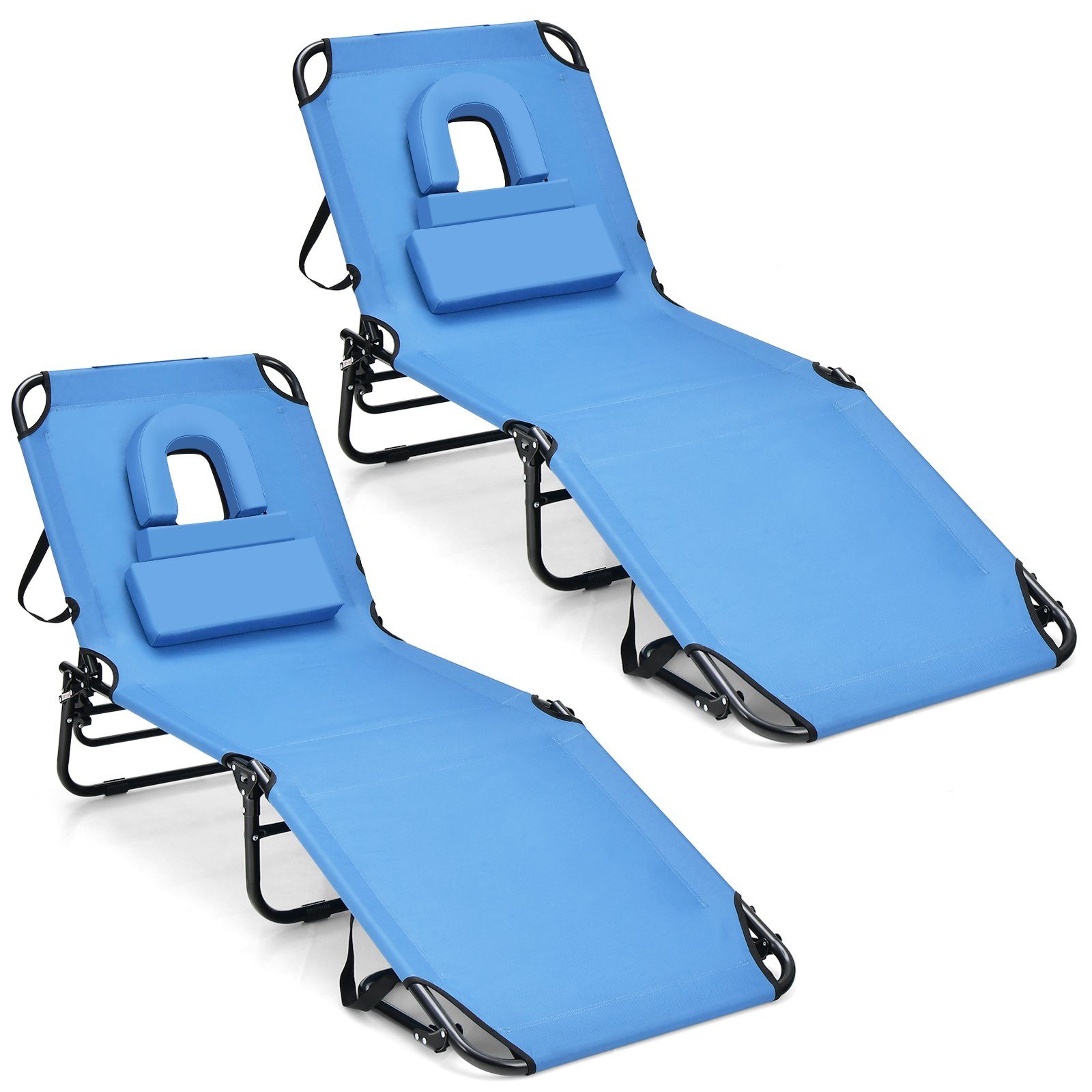 COSTWAY Gartenliege Sonnenliege, 2 St., mit günstig online kaufen