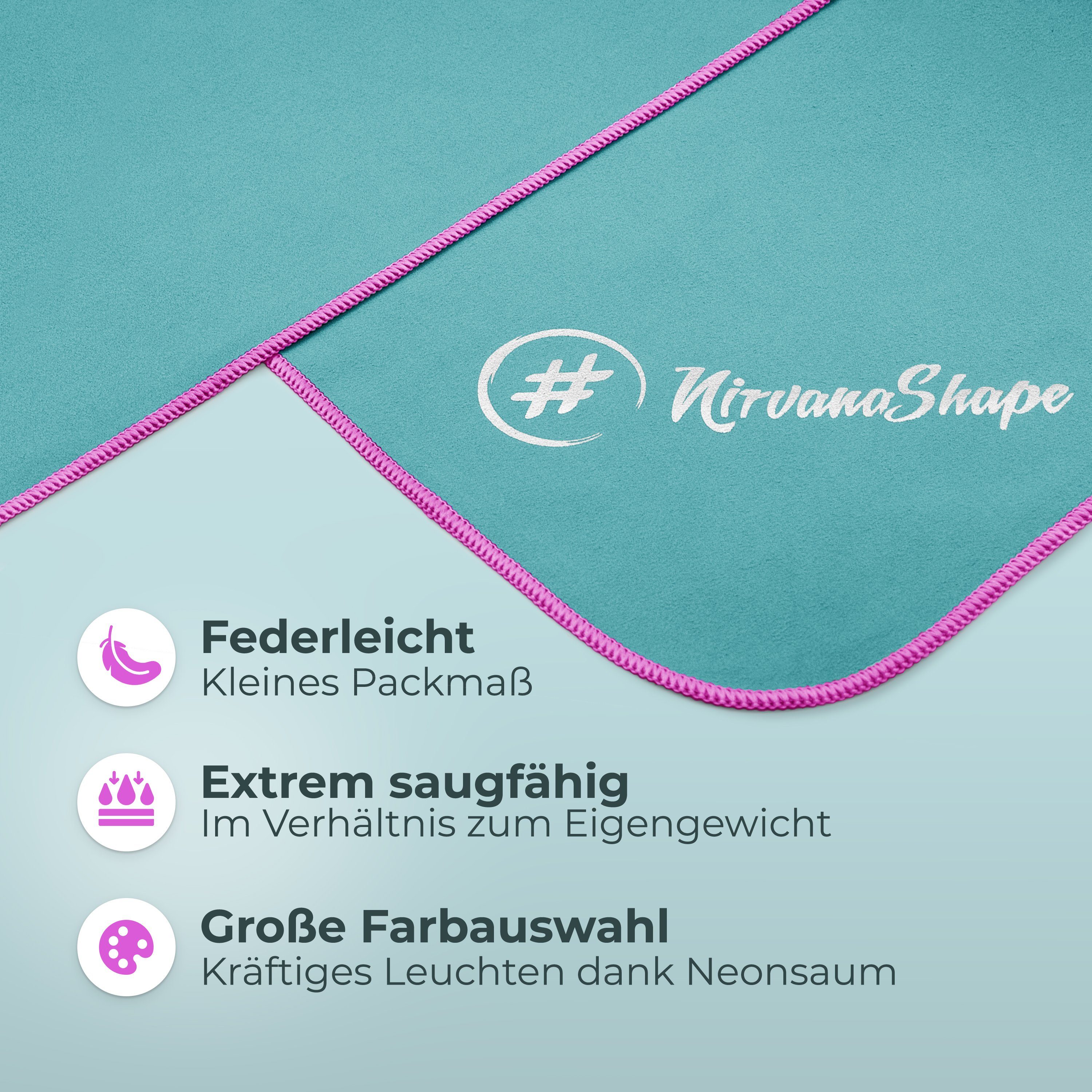 NirvanaShape Sporthandtuch Mikrofaser Handtuch, Badehandtuch, Reisehandtuch günstig online kaufen