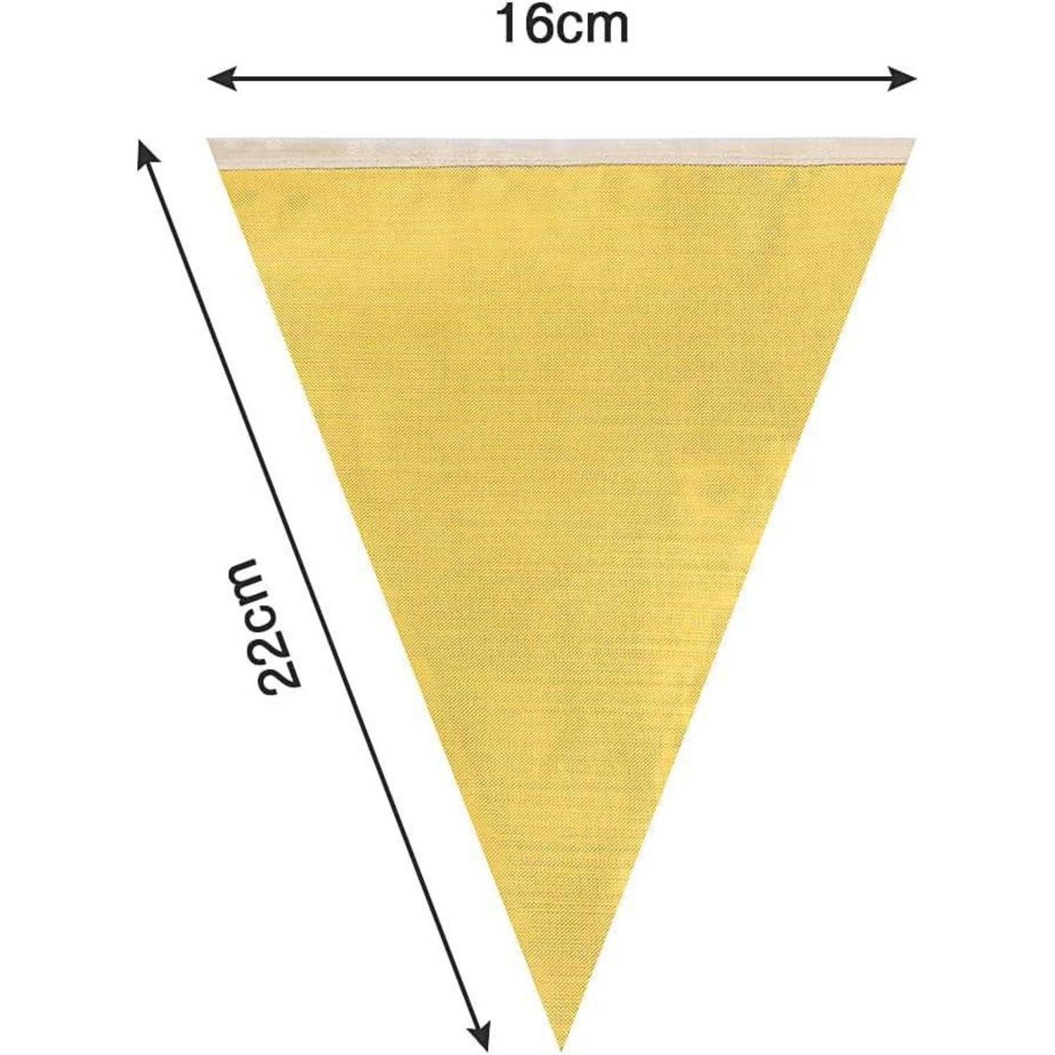 LuxusKollektion Wimpelkette Wimpelkette Goldfarben 20m 52 Dreiecksflaggen Wasserdicht Multicolor4