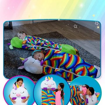 XDeer Schlafsack Kinderschlafsack,2-in-1 Cartoon Schlafsack,Flauschiger Schlafsäcke, weiche und bequeme Kissen,geeignete Geschenk für kinder