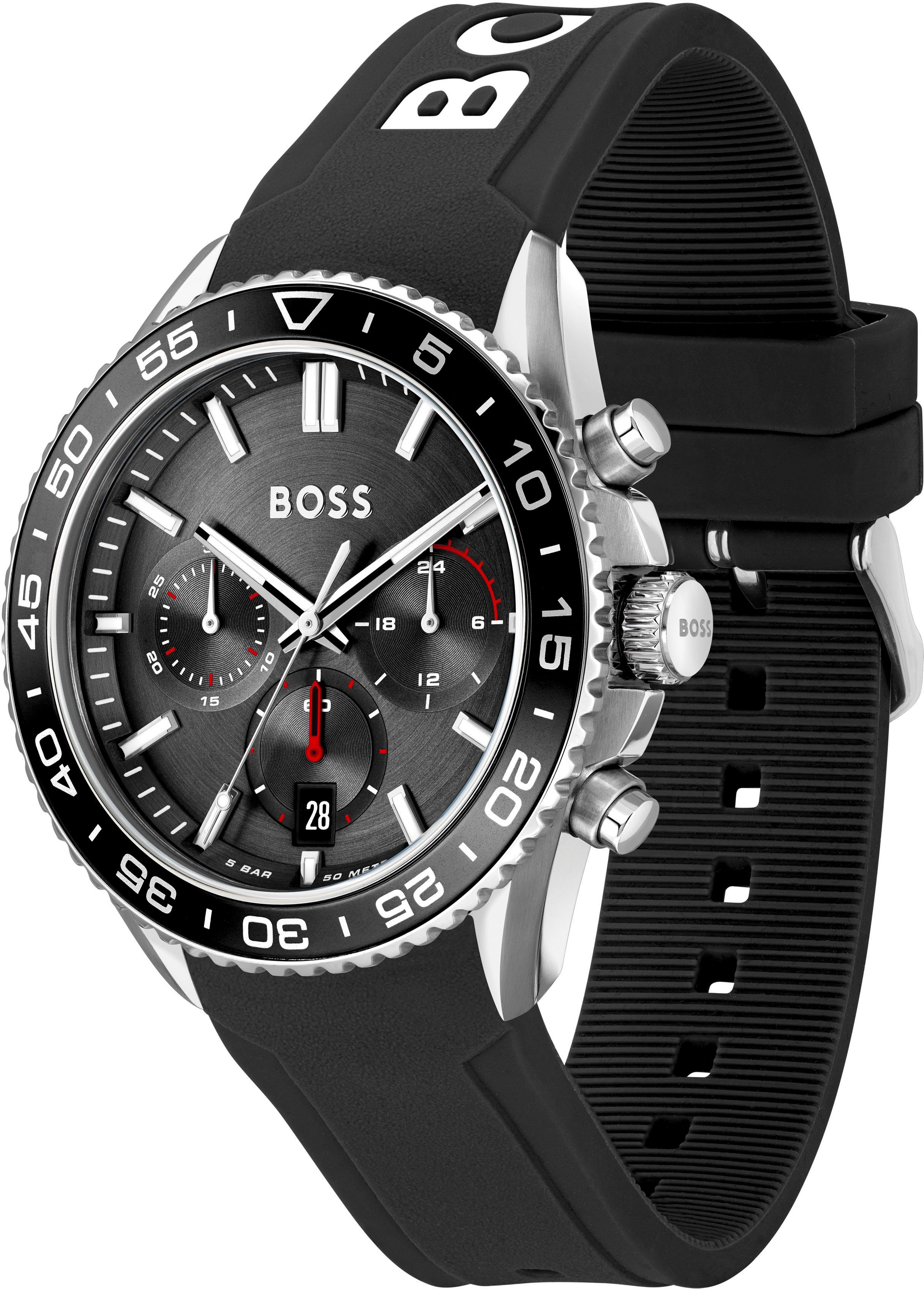 BOSS Chronograph RUNNER 1514141, Quarzuhr, Herrenuhr, Armbanduhr, Stoppfunk günstig online kaufen