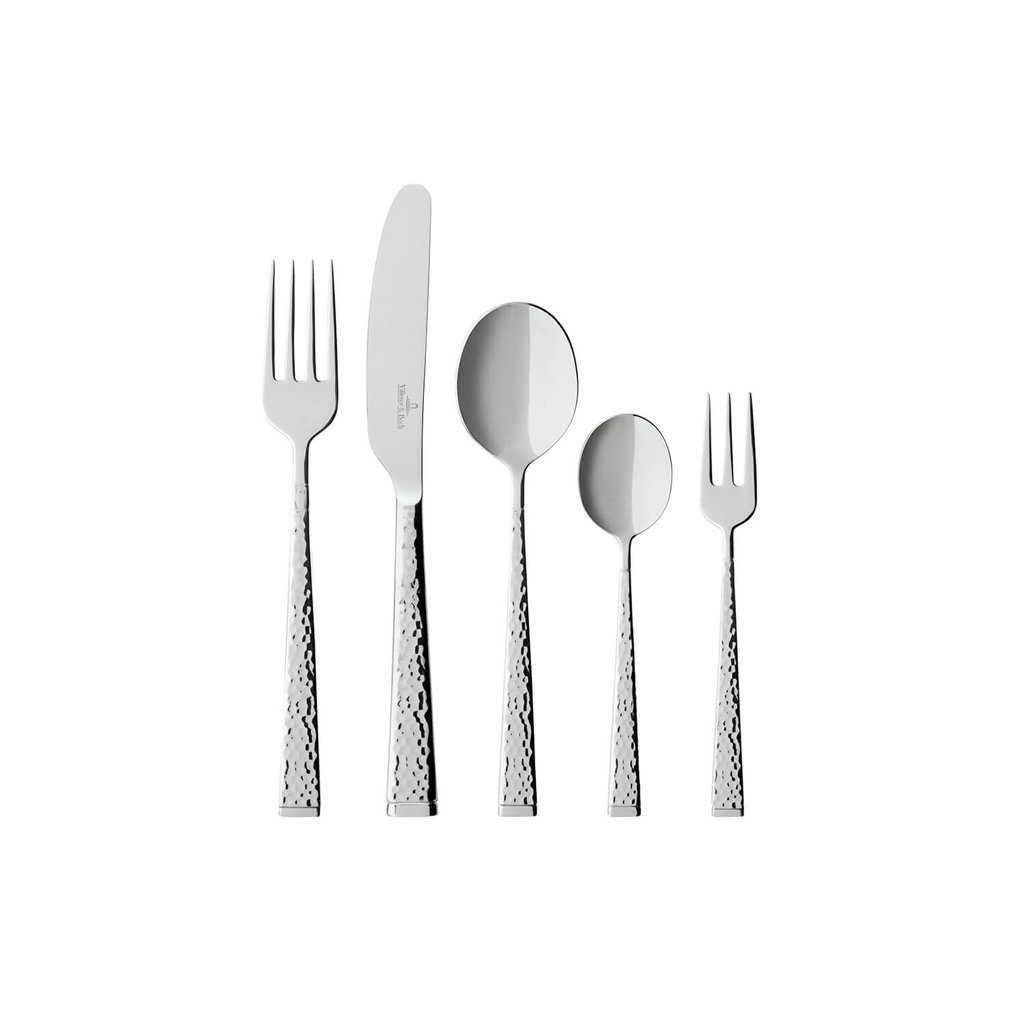 Villeroy & Boch Besteck-Set Blacksmith Tafelbesteck 30-teilig, für 6 Personen (30-tlg), 6 Personen, Edelstahl