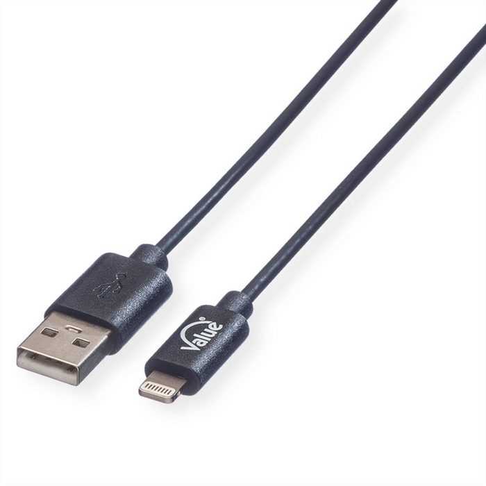 VALUE USB 2.0 Sync- & Ladekabel mit Lightning Connector USB-Kabel USB 2.0 Typ A Männlich (Stecker) Lightning (8pin) Männlich (Stecker) (15.0 cm)