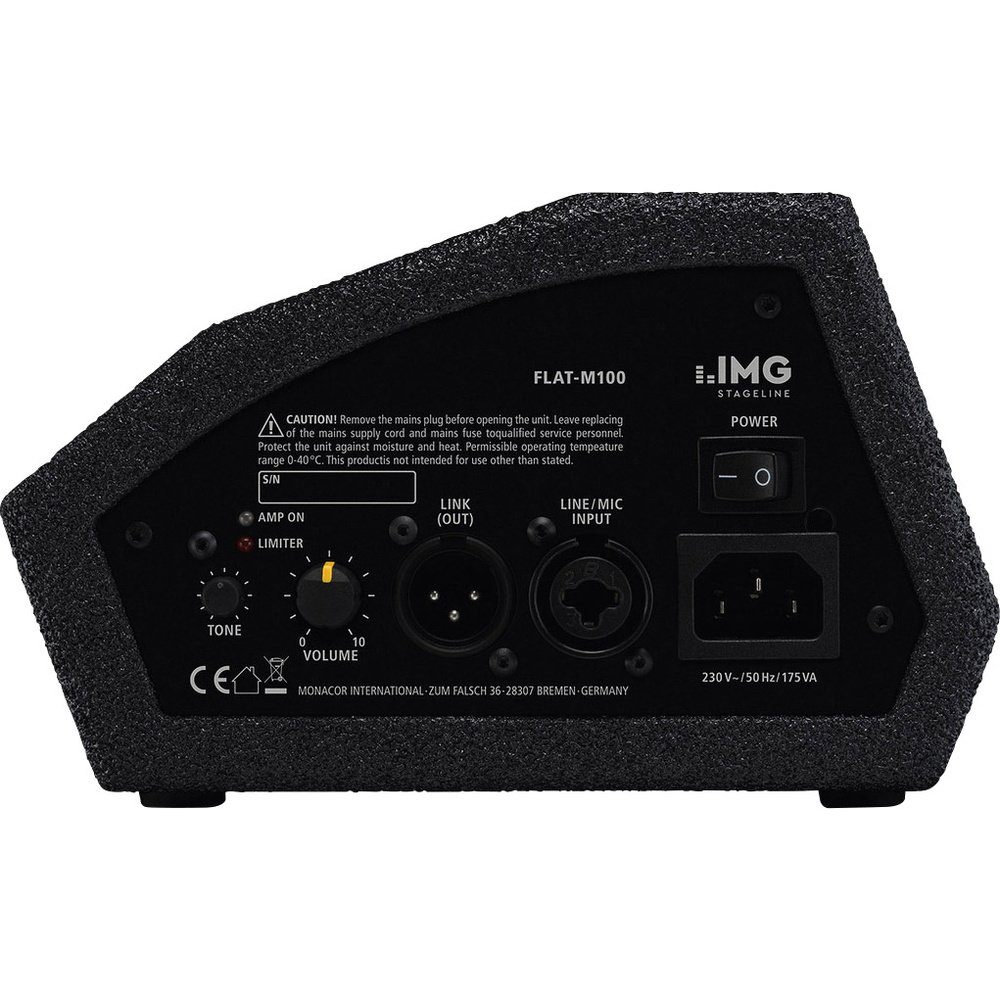 IMG Monitor-Lautsprecher 100 STAGELINE StageLine FLAT-M100 Lautsprecher Aktiver 10 Zoll IMG cm 4