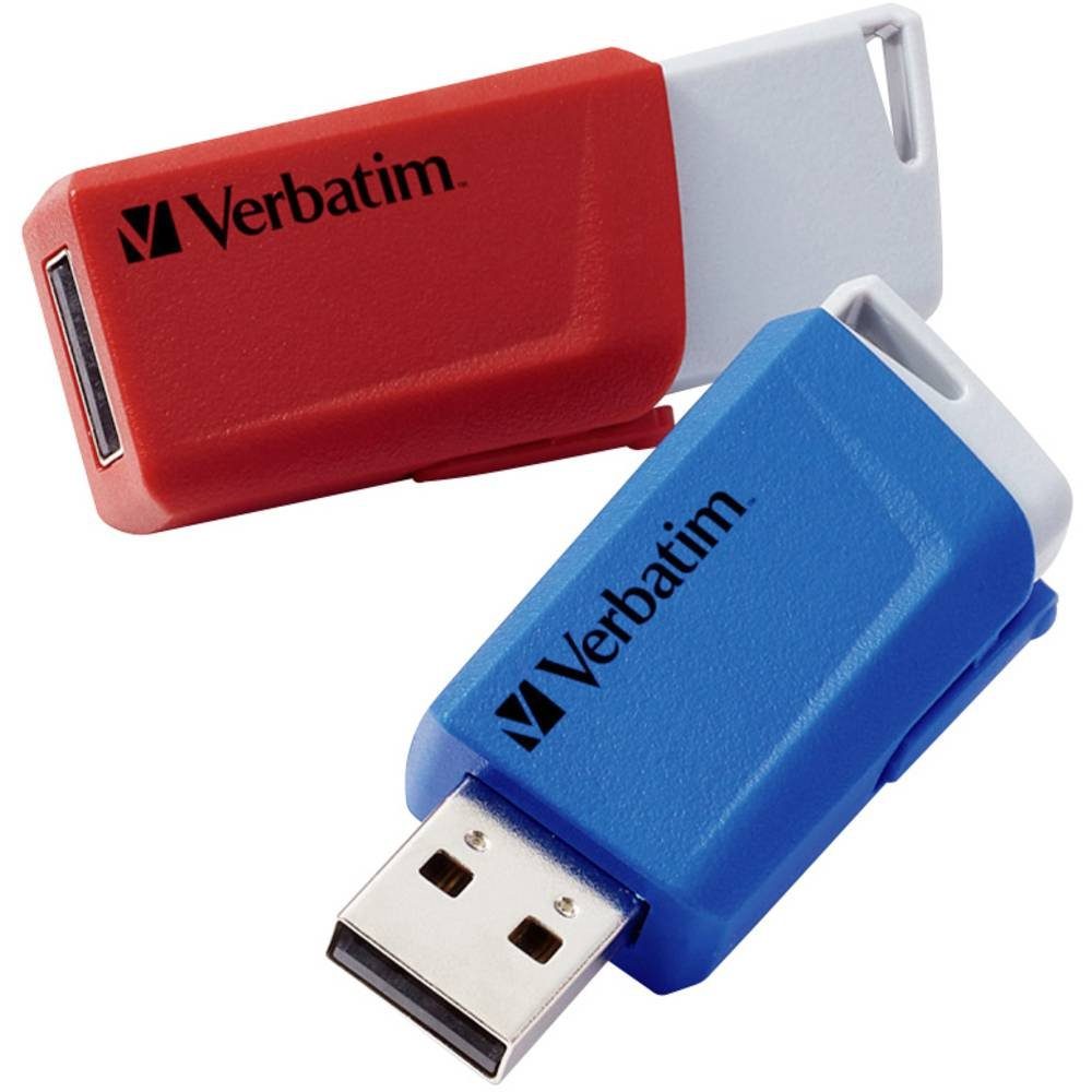 Verbatim USB-Stick Store 'n' Click 2x 32GB USB 3 49308 USB-Stick (versenkbarer USB-Anschluss)