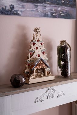 Myflair Möbel & Accessoires LED Schwibbogen (1-tlg), aus Holz, mit Weihnachtskugeln geschmückt, Höhe ca. 49 cm