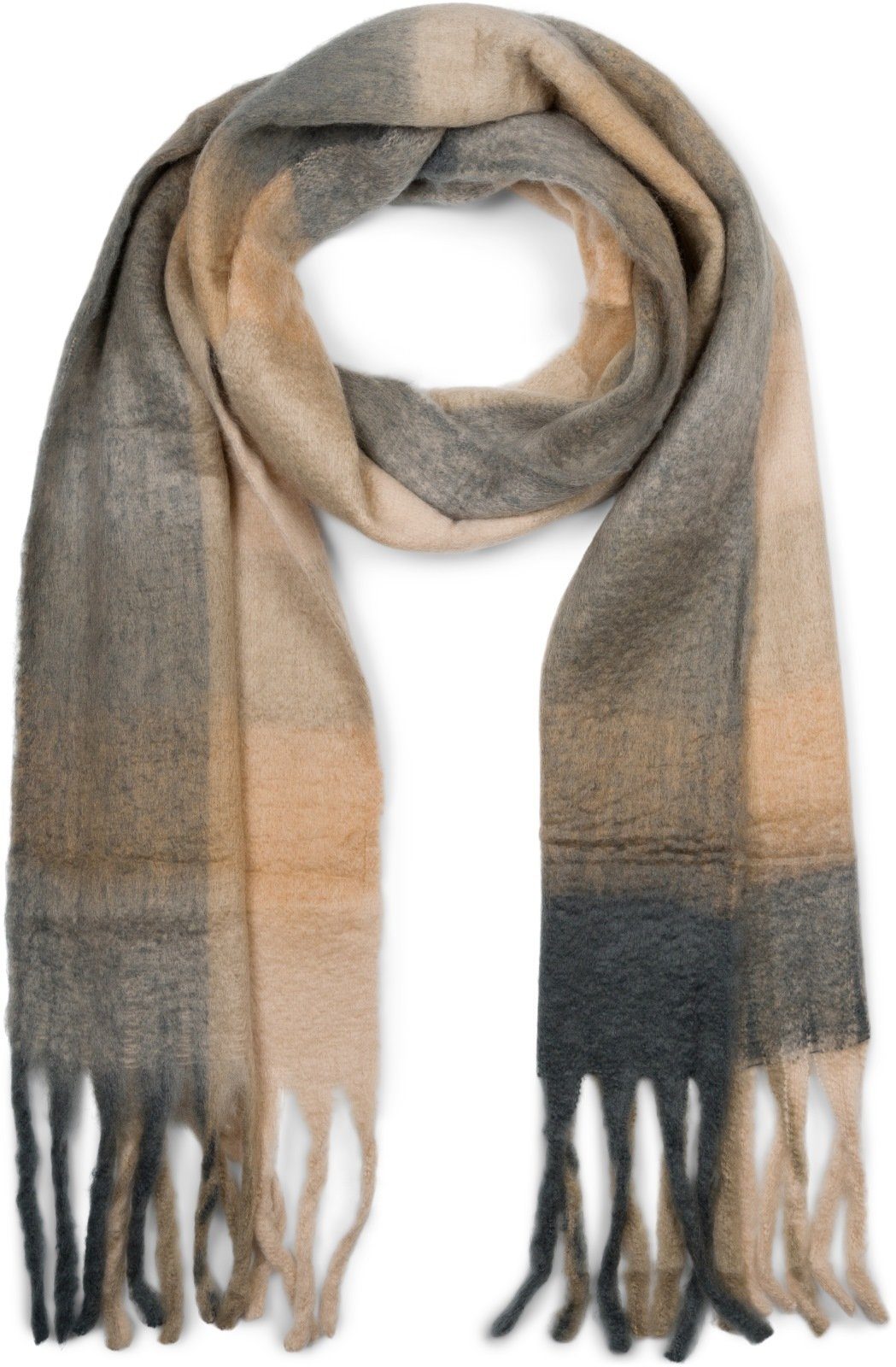 styleBREAKER XXL-Schal Karo Web Strickschal bunt, (1-St)
