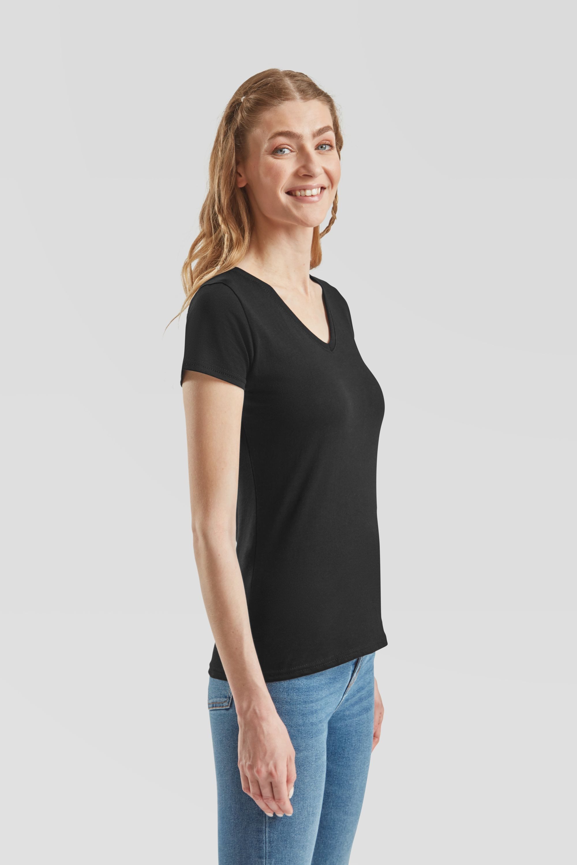 Fruit of the Loom V-Shirt Ladies Valueweight V-Neck T