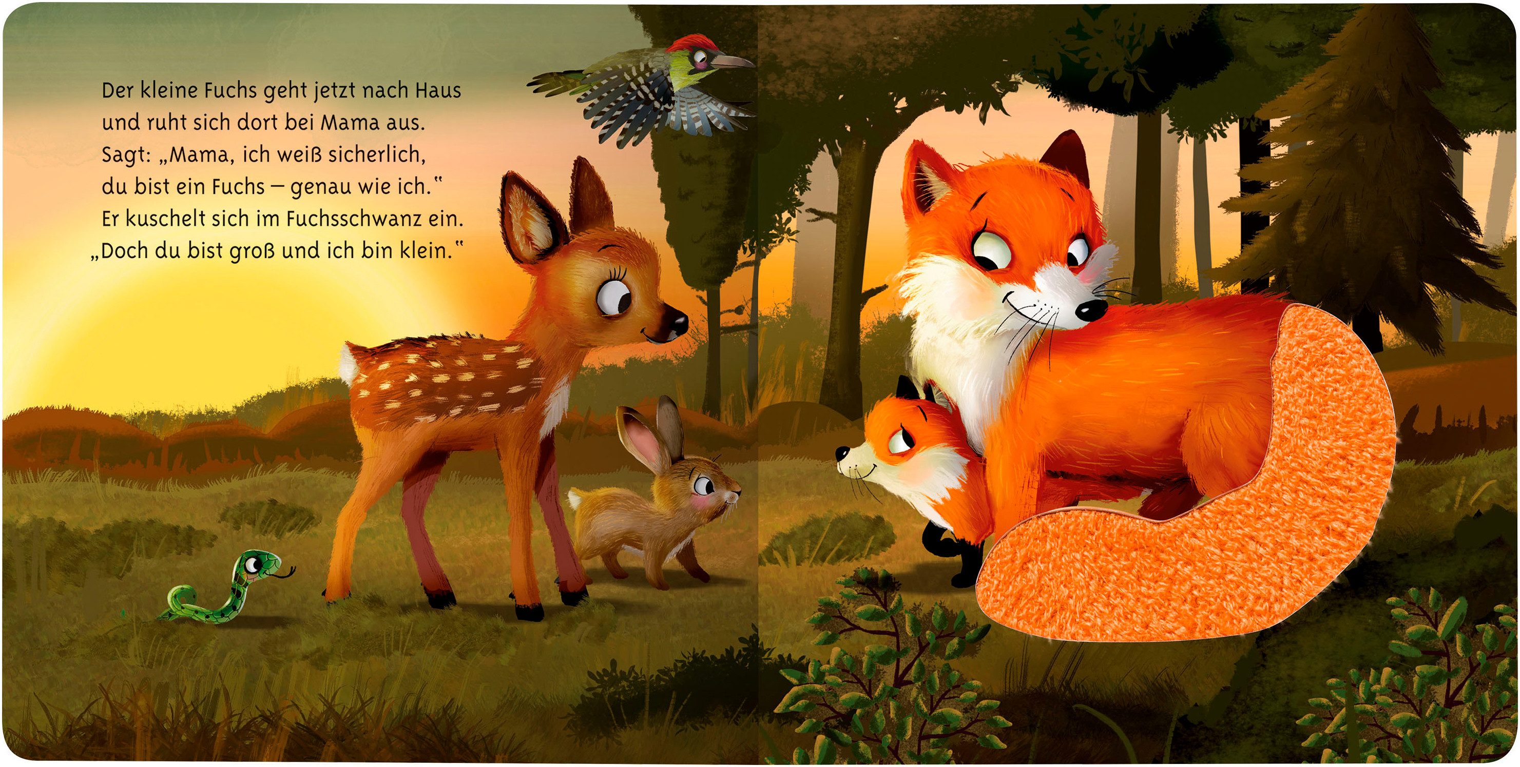 Ravensburger Kinderbuch Pappbilderbuch, Mein erstes Vorlese-Fühlbuch Bist du ein Fuchs?