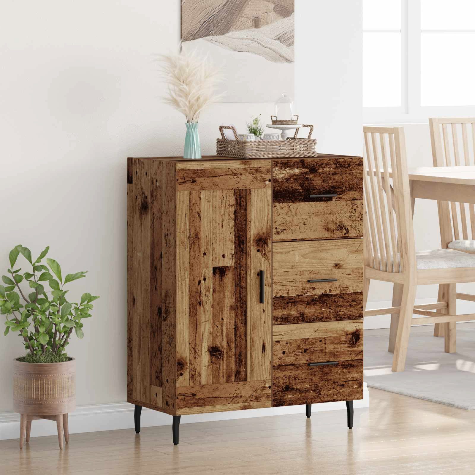 vidaXL Sideboard Sideboard Altholz 69,5 x 34 x 90 cm Verbundholz und Eisen (1 St)