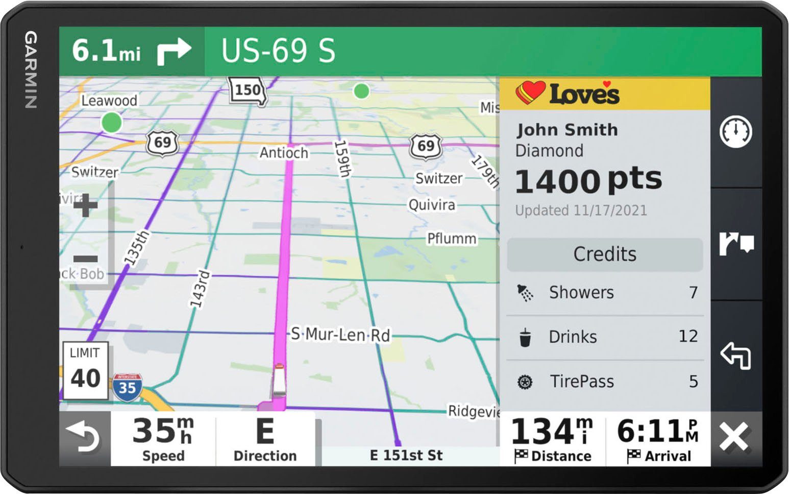 MT-D, GPS EU, LGV1010 LKW-Navigationsgerät Garmin Dezl