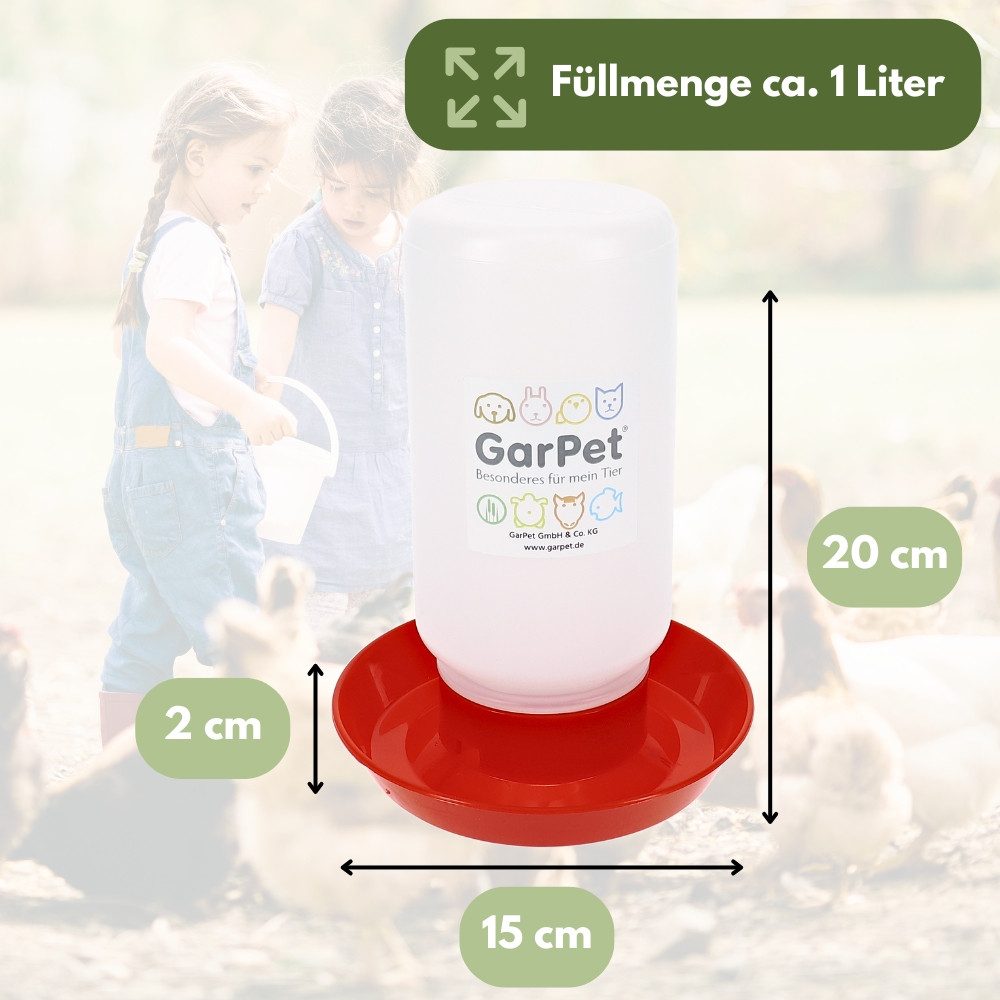 GarPet Wasserspender 2x Hühnertränke Geflügeltränke Hühner günstig online kaufen
