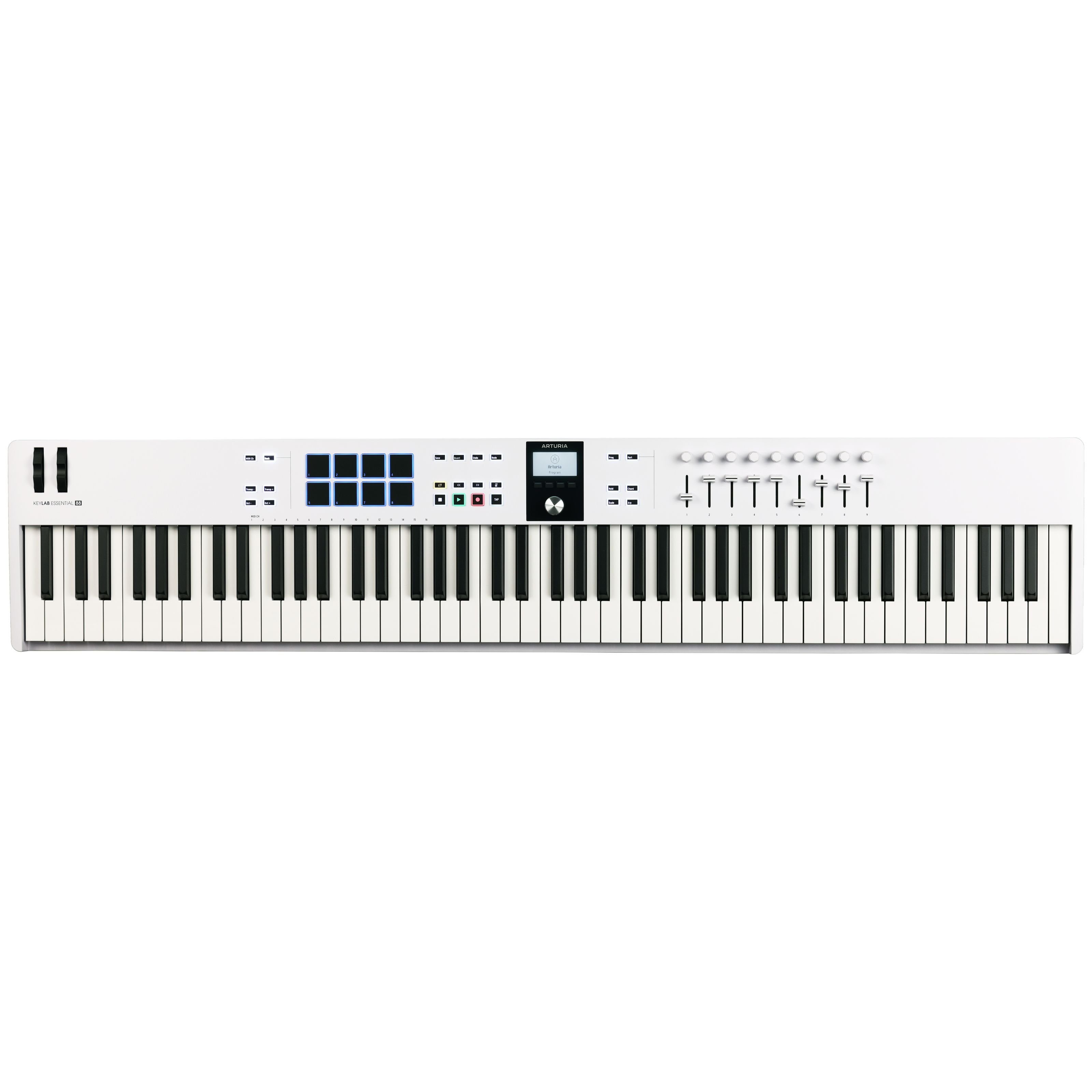 Arturia Masterkeyboard (Masterkeyboards, MIDI-Keyboard 88), KeyLab Essential 88 Mk3 White - Master Keyboard