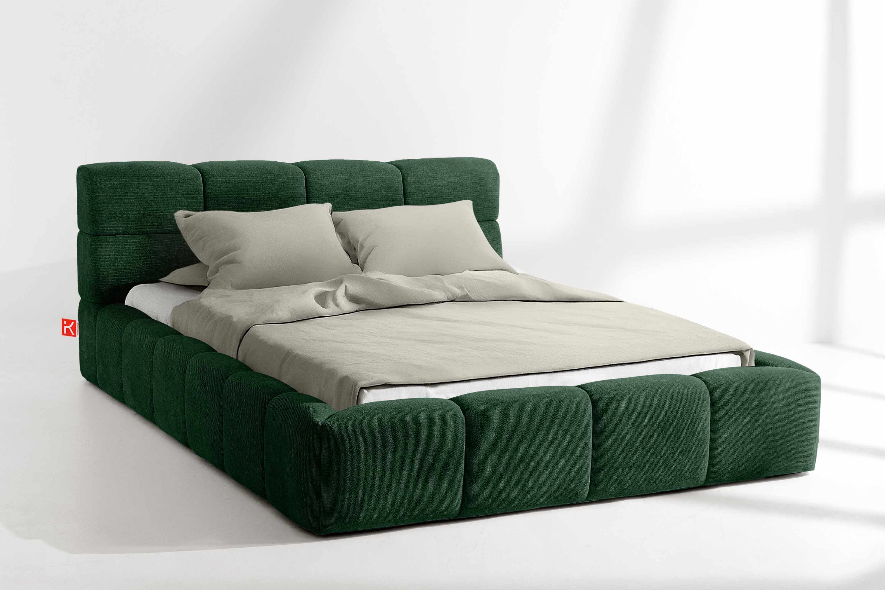 KONSIMO® Polsterbett Doppelbett AERI mit Stauraum, günstig online kaufen