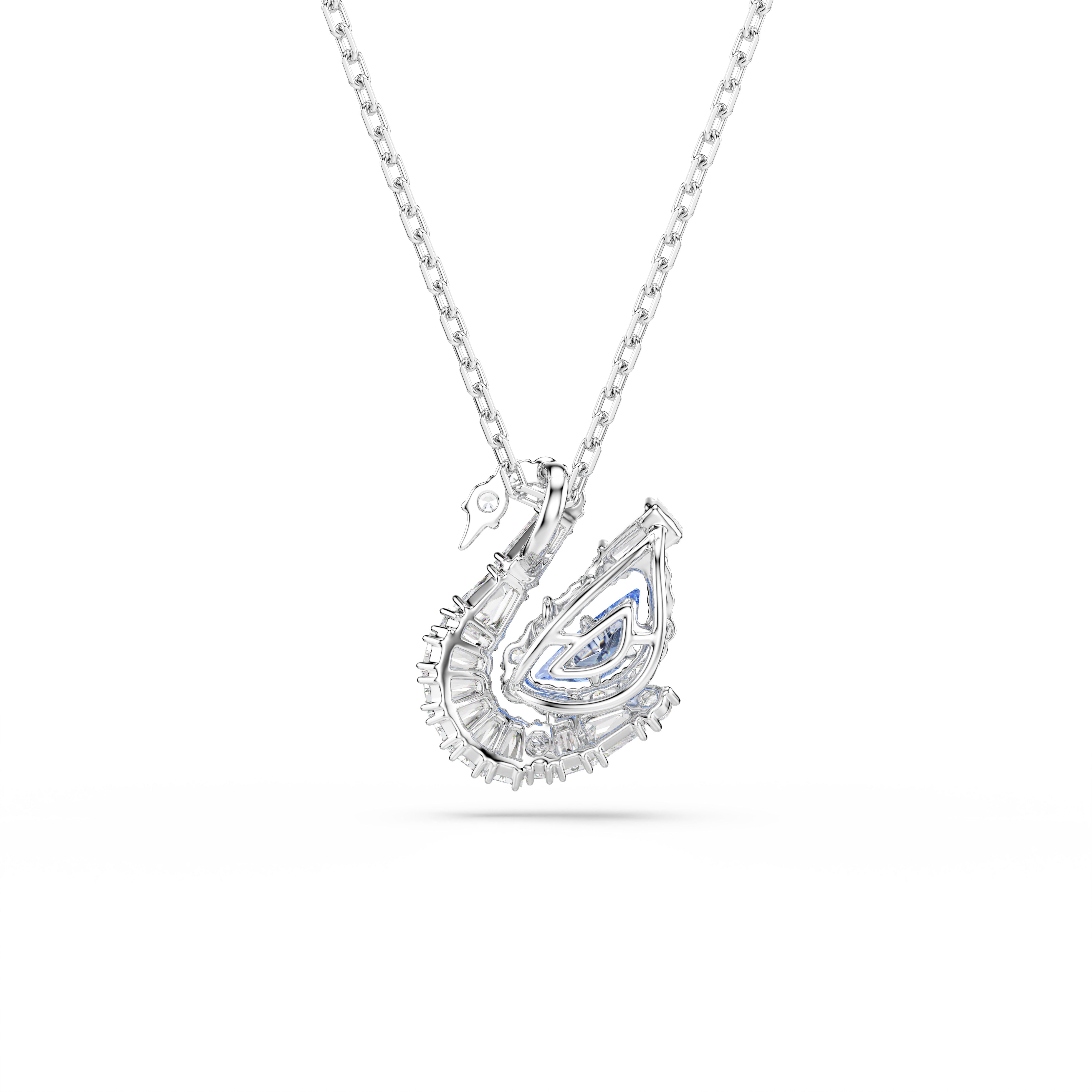 Swarovski Kette mit Anhänger Schmuck Geschenk Schwan Halskette, mit Swarovski® Kristall, Swarovski® Zirkonia (synth)
