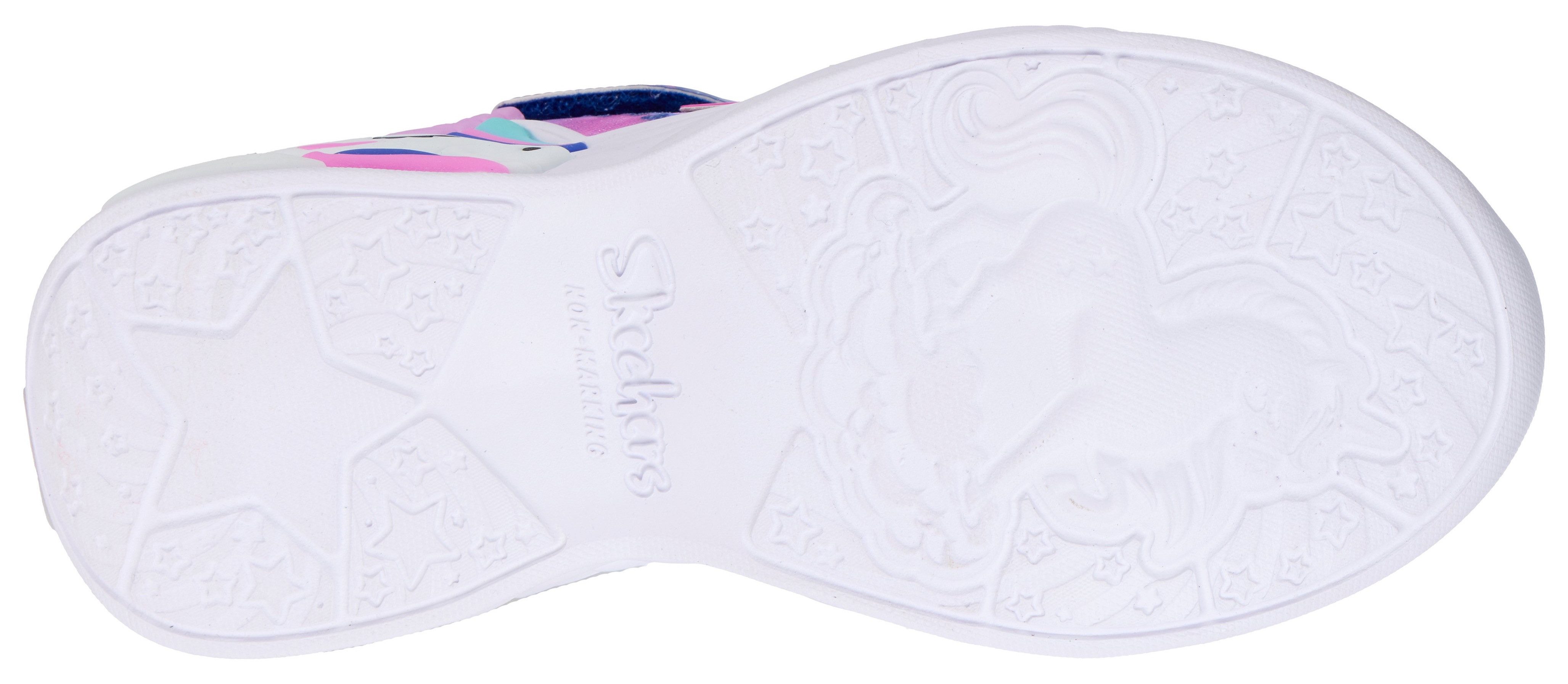 Skechers UNICORN DREAMS Sneaker Klettschuh mit Einhorn, Größenschablone zum Download