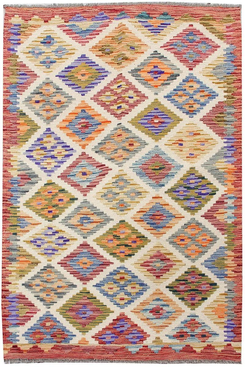 Trading, Handgewebter Orientteppich rechteckig, Nain Orientteppich, 3 mm Höhe: Kelim 104x155 Afghan