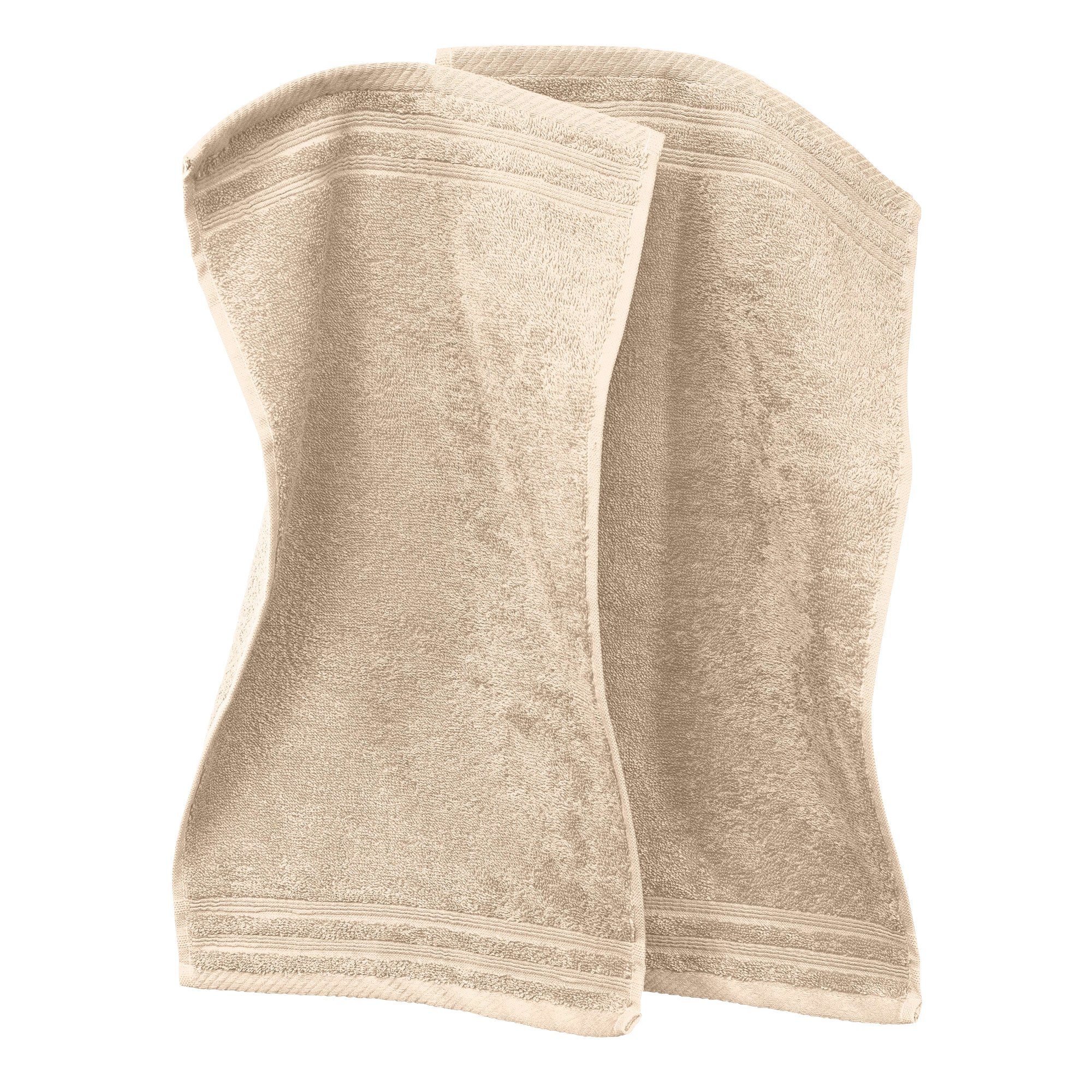 Erwin Müller Gästehandtuch Gästetuch "Heidelberg" 2er-Pack, Frottier, Walk-Frottier Uni