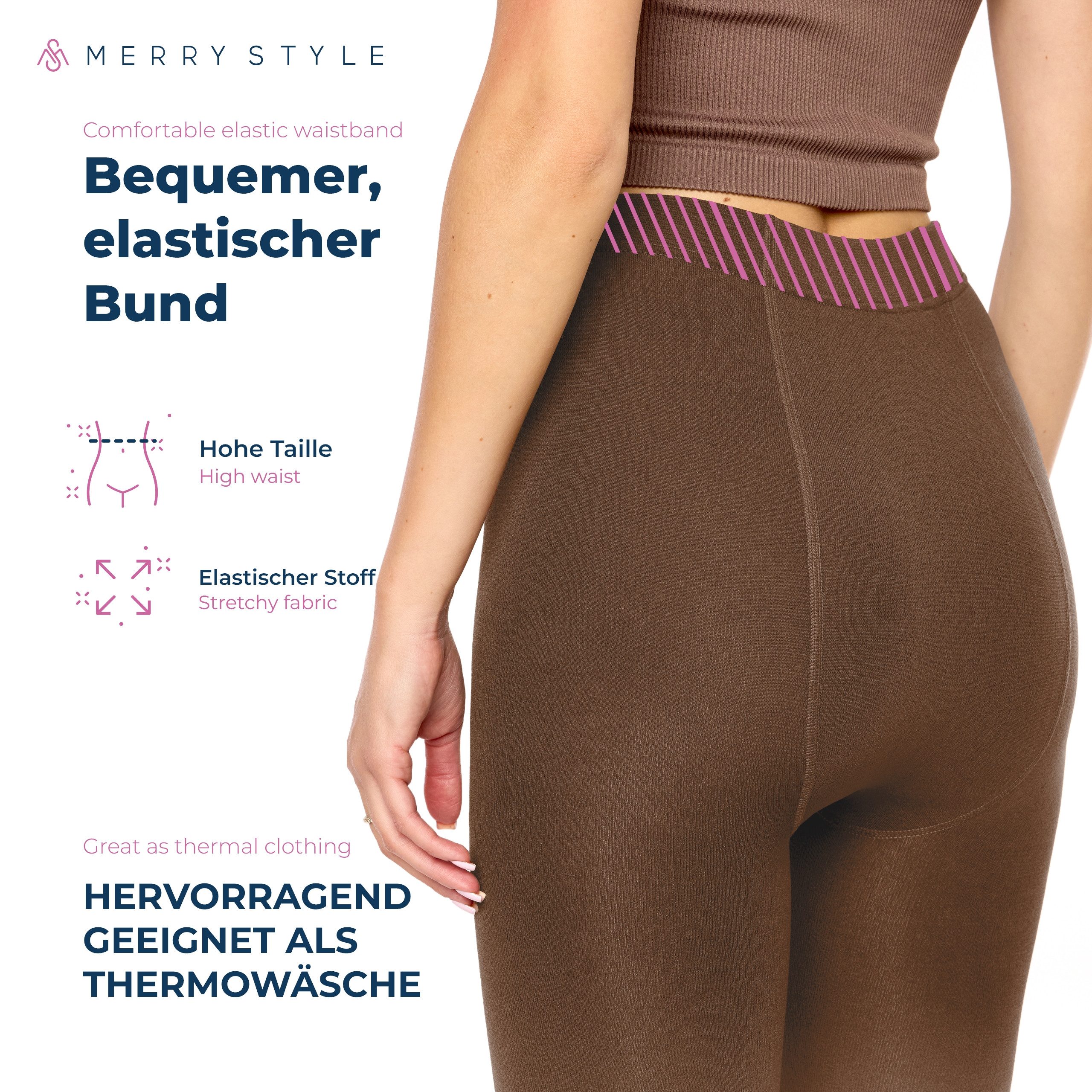 Merry Style Leggings 2er Pack Damen Thermo Leggings Gefütterte Thermoleggings MS-ATX-441 (1-tlg) – Bild 4 von 5