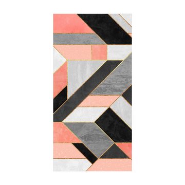 Läufer Teppich Vinyl Flur Küche Muster Abstrakt funktional lang modern, Bilderdepot24, Läufer - rosa glatt