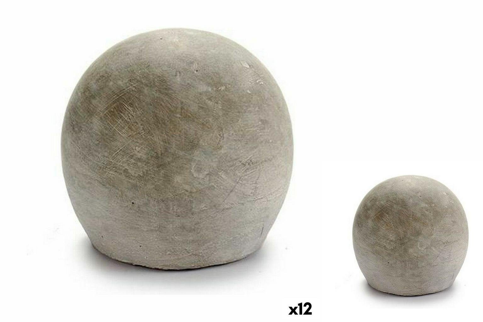 Gift Decor Dekoobjekt Deko-Figur Grau Zement Bold 13,5 x 12,5 x 13,5 cm 12 Stück