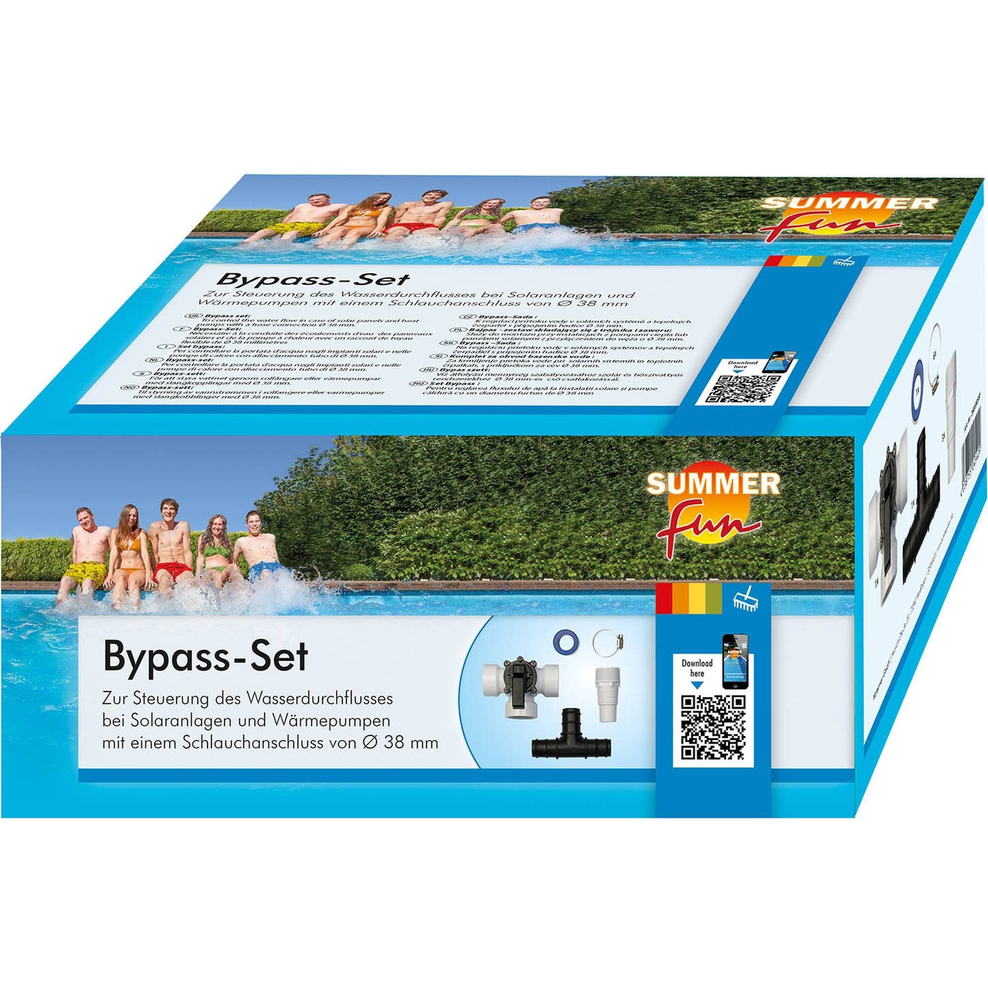SUMMER FUN 2-Wege-Ventil Bypass-Set für Solarmatten oder Wärmepumpen