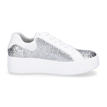 Waldläufer Waldläufer Damen Sneaker silber weiß Glitzer 6,5 Sneaker