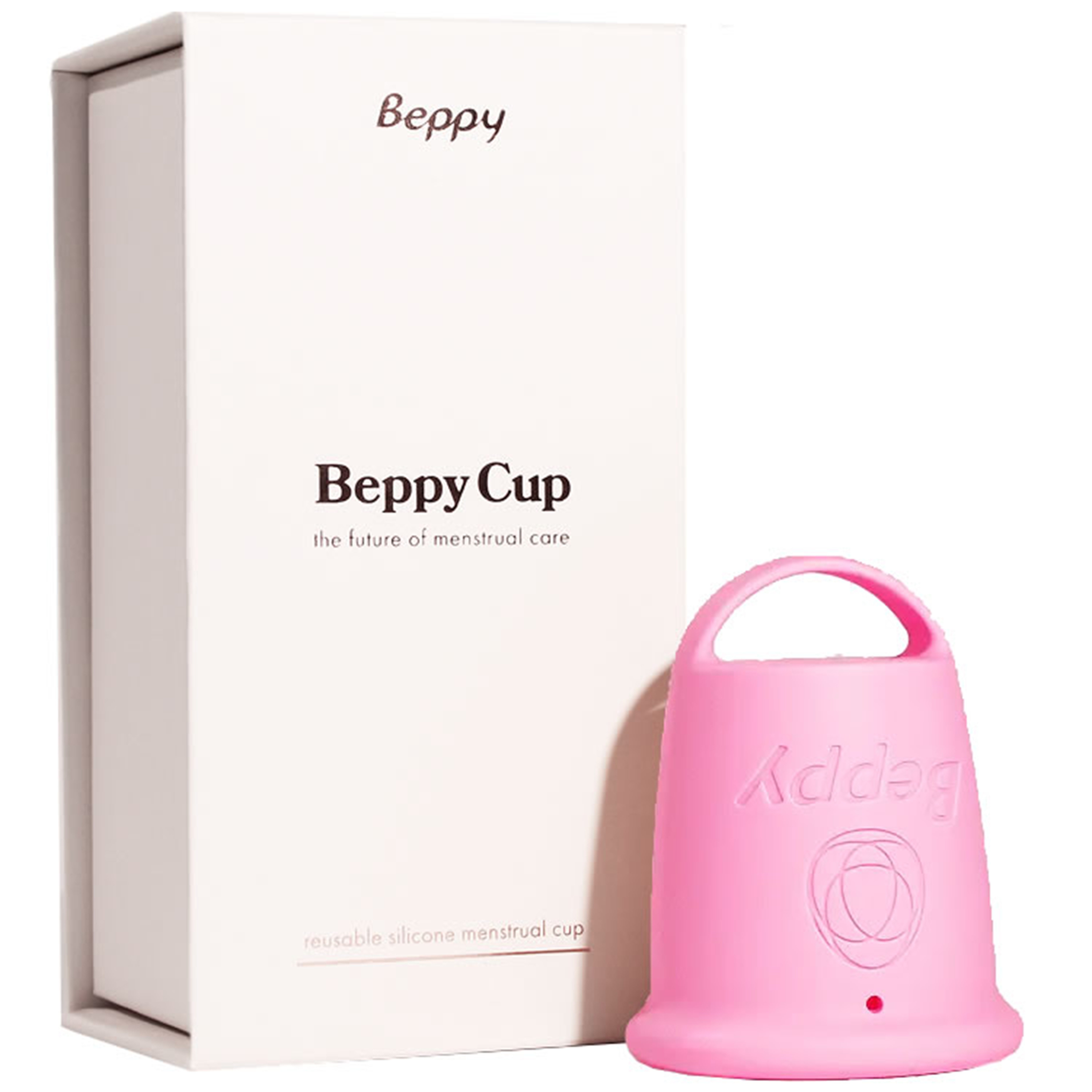 Beppy Menstruationstasse Cup, 1-St., Pink, Box mit einer Menstruationstassen und Aufbewahrungstasche