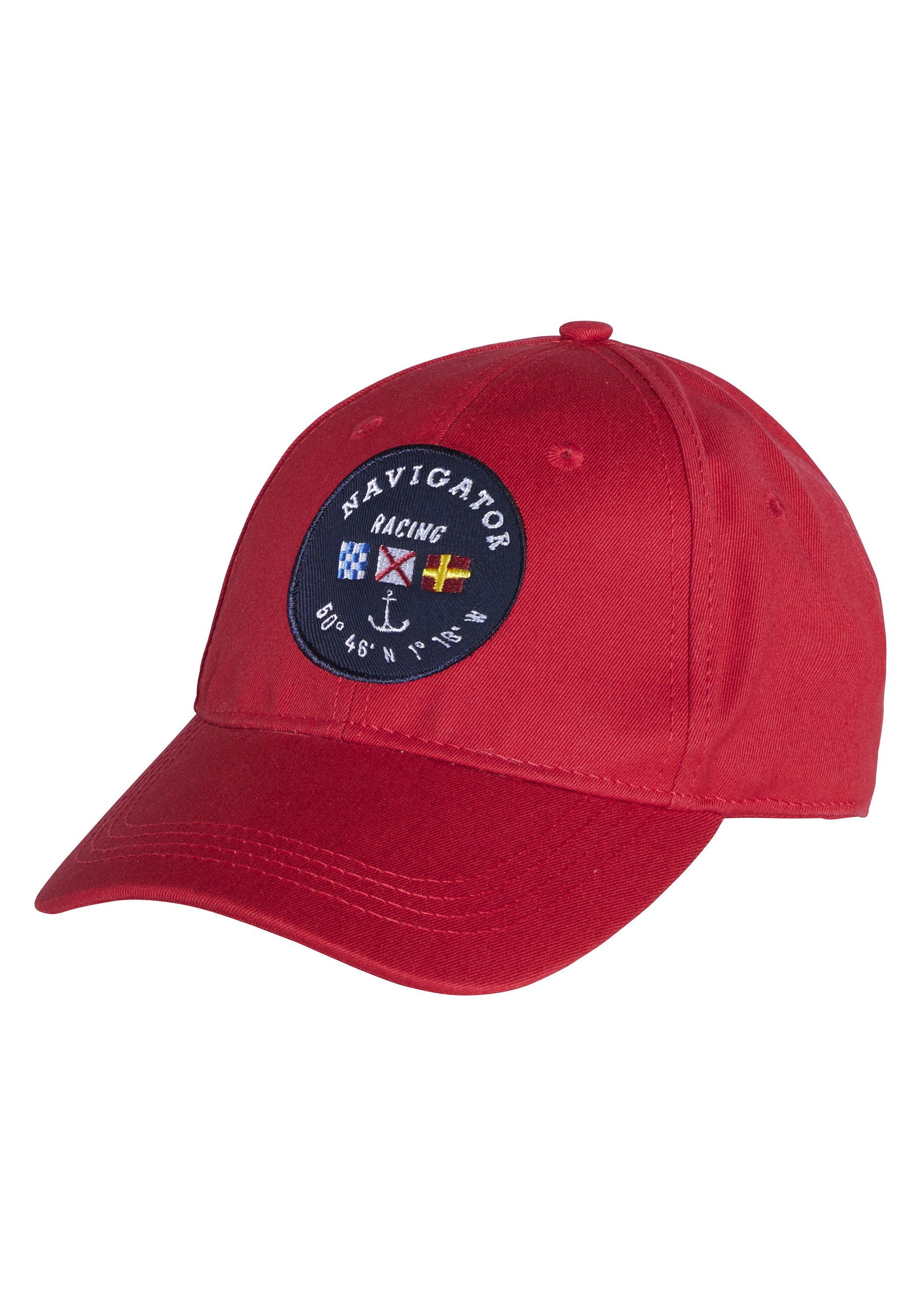 NAVIGATOR Baseball Cap mit Haute Navigator-Logo-Badge Red