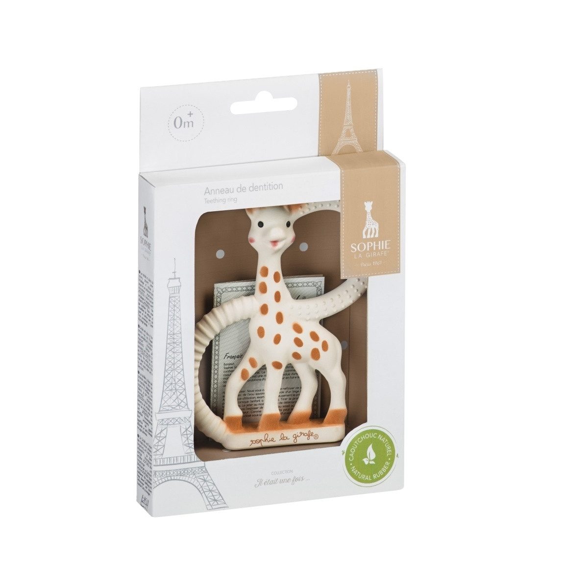 Beißring 100% Naturkautschuk weich, ideal für Babys