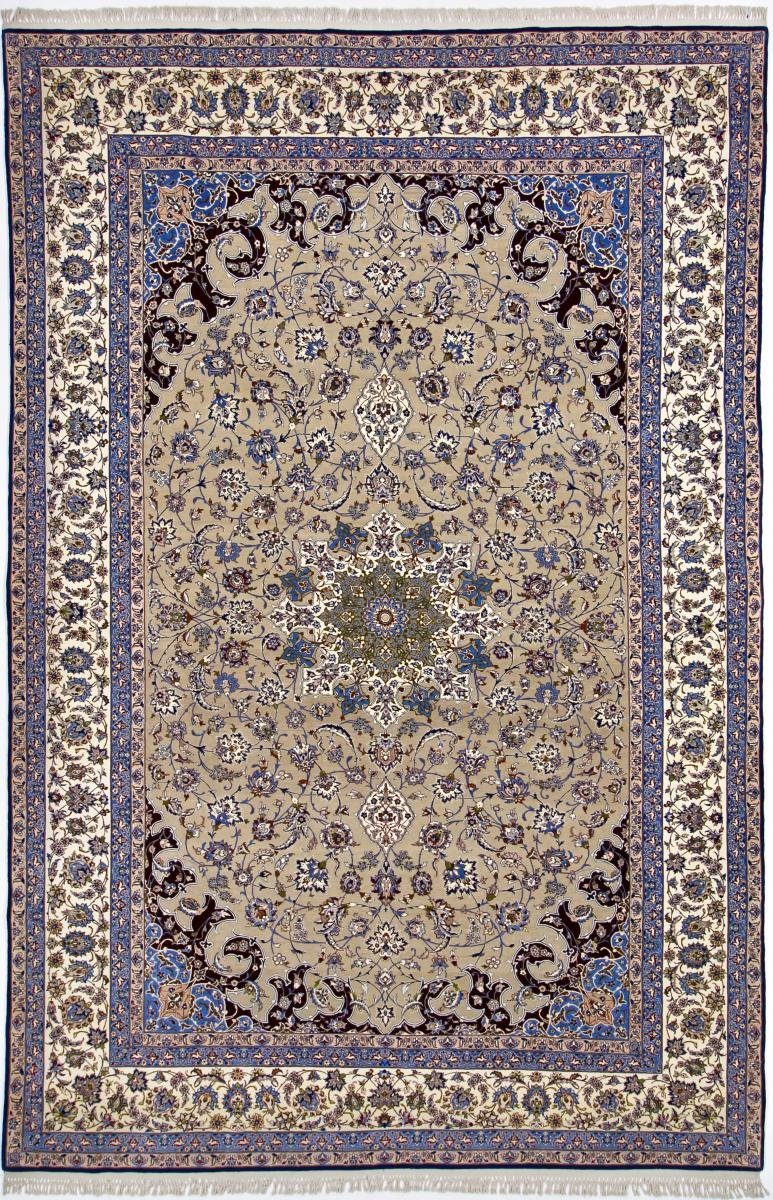Orientteppich Isfahan Seidenkette 217x323 Handgeknüpfter Orientteppich, Nain Trading, rechteckig, Höhe: 6 mm