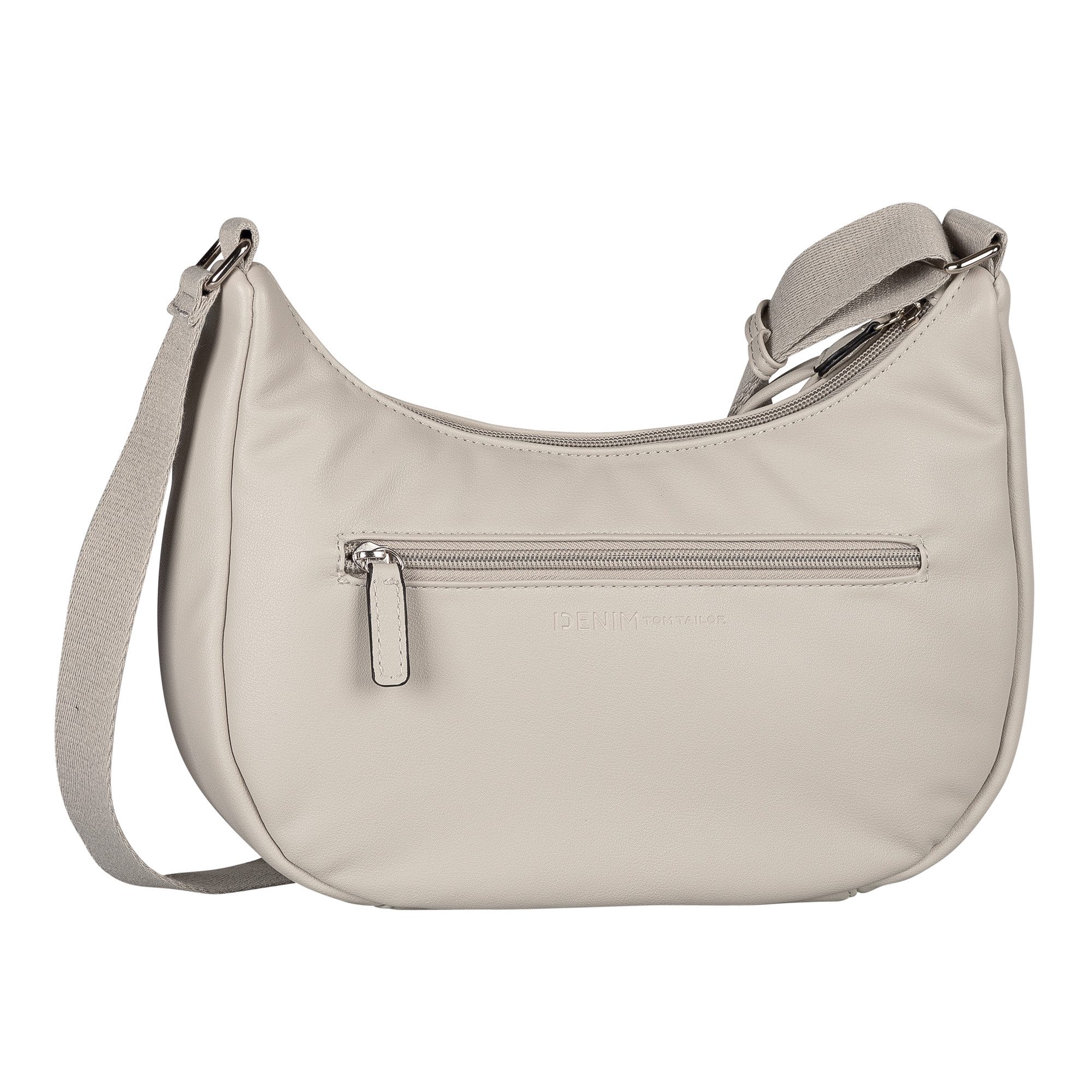 TOM TAILOR Denim Umhängetasche Maye, besondes soft wattiertes Lederimitat mit sportlichem Gewebeband