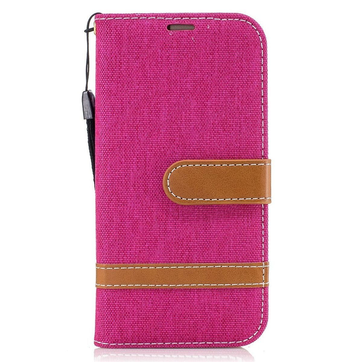 König Design Handyhülle Samsung Galaxy A3 (2017), Samsung Galaxy A3 (2017) Handyhülle Bookcover Rosa