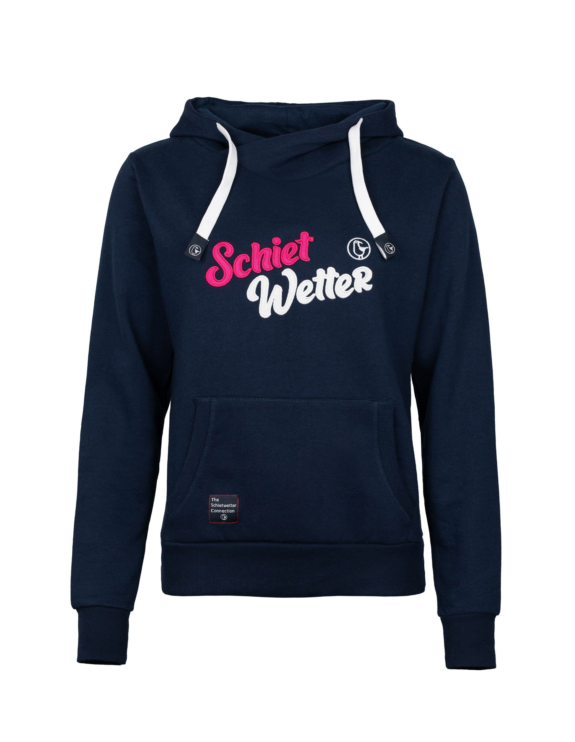 SCHIETWETTER Damen Hoodie Gerti - Kuscheliger Kapuzenpullover Mit Bauchtasche