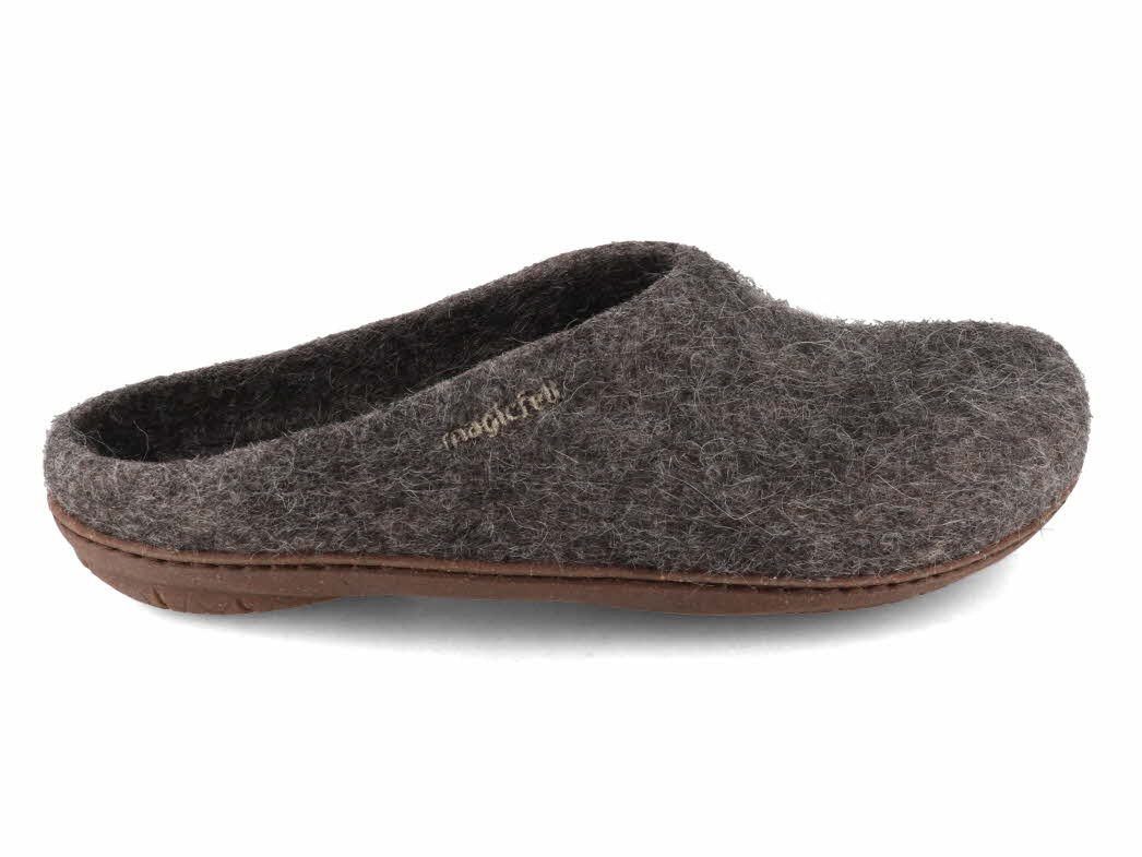 Magicfelt Filzpantoffel mit Gummisohle Hausschuh Merinwolle