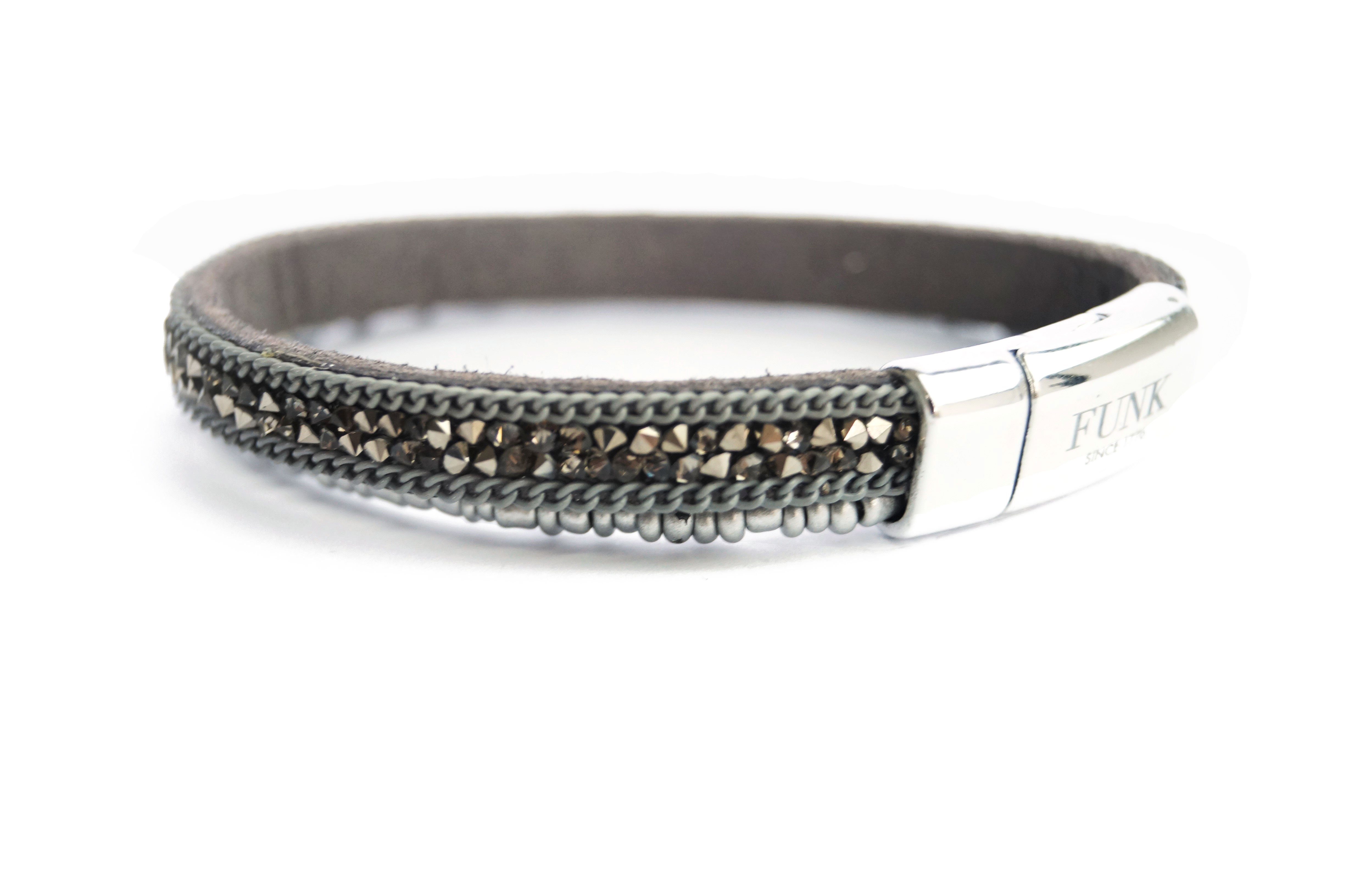 FUNK since 1776 Wickelarmband Silver Look Wickelarmband, mit Magnetverschluss