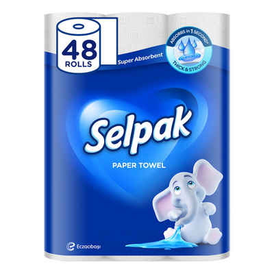 SELPAK Papierküchenrolle Selpak Comfort Maxi Küchenrolle aus 100 % reiner Zellulose, 2-lagig, 5