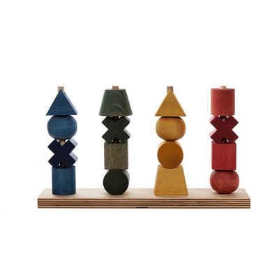 Woodenstory Steckspielzeug Steckspiel XL Regenbogen Holzspielzeug